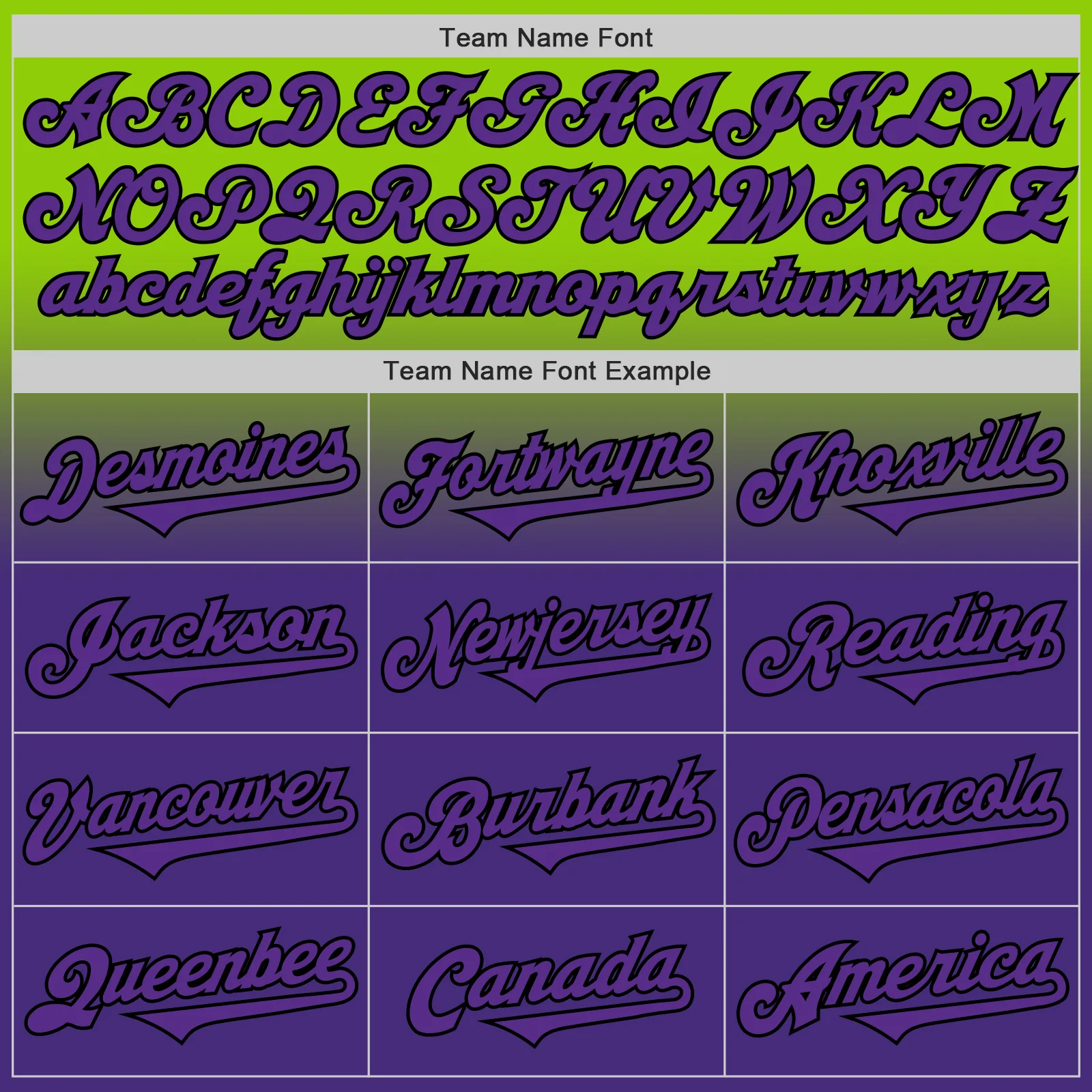 Custom Neon Green Purple-Black Authentic Fade Fashion Baseball Jersey - Image 4
