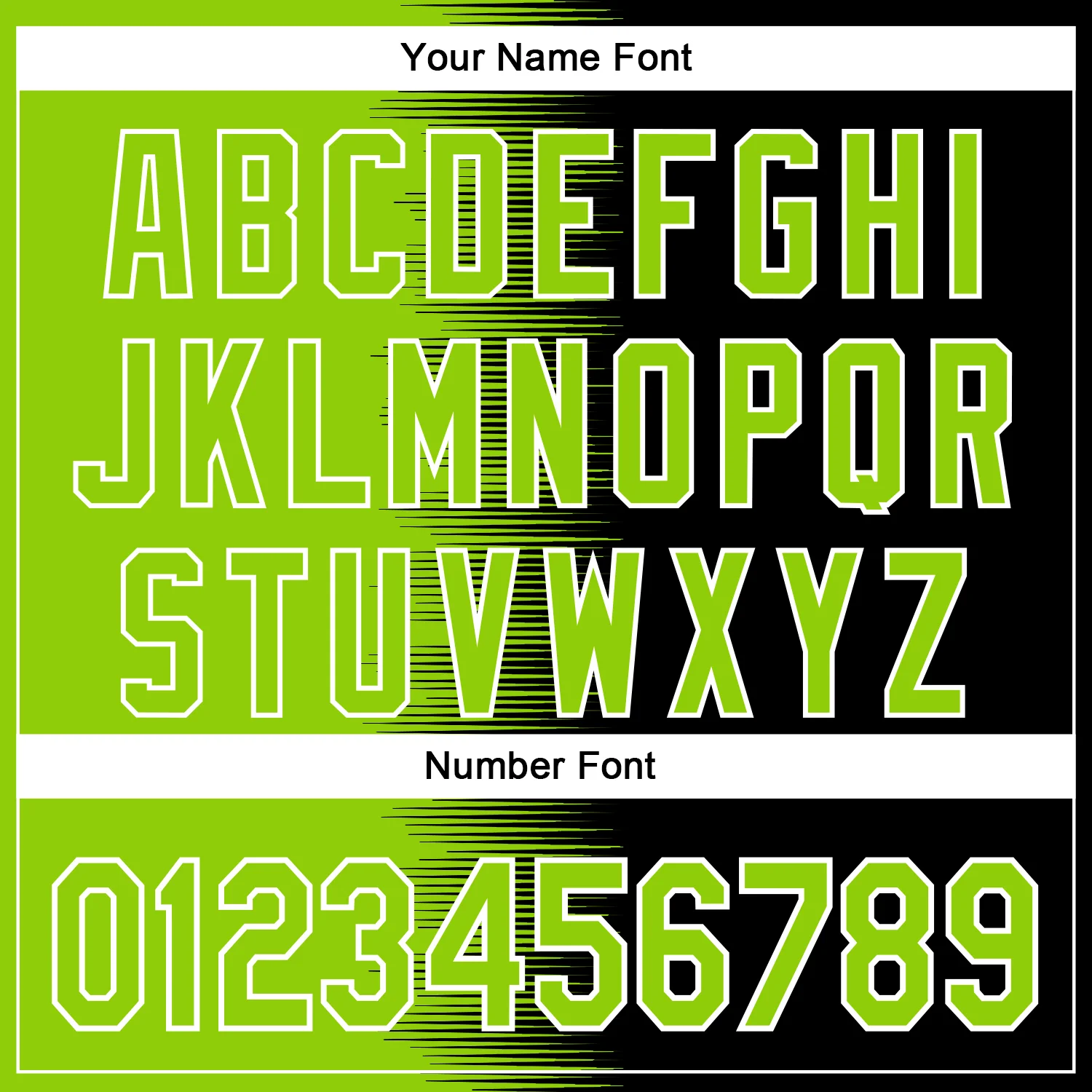 Custom Neon Green Black-White Gradient Line Bomber Full-Snap Varsity Letterman Hoodie Jacket - Image 6