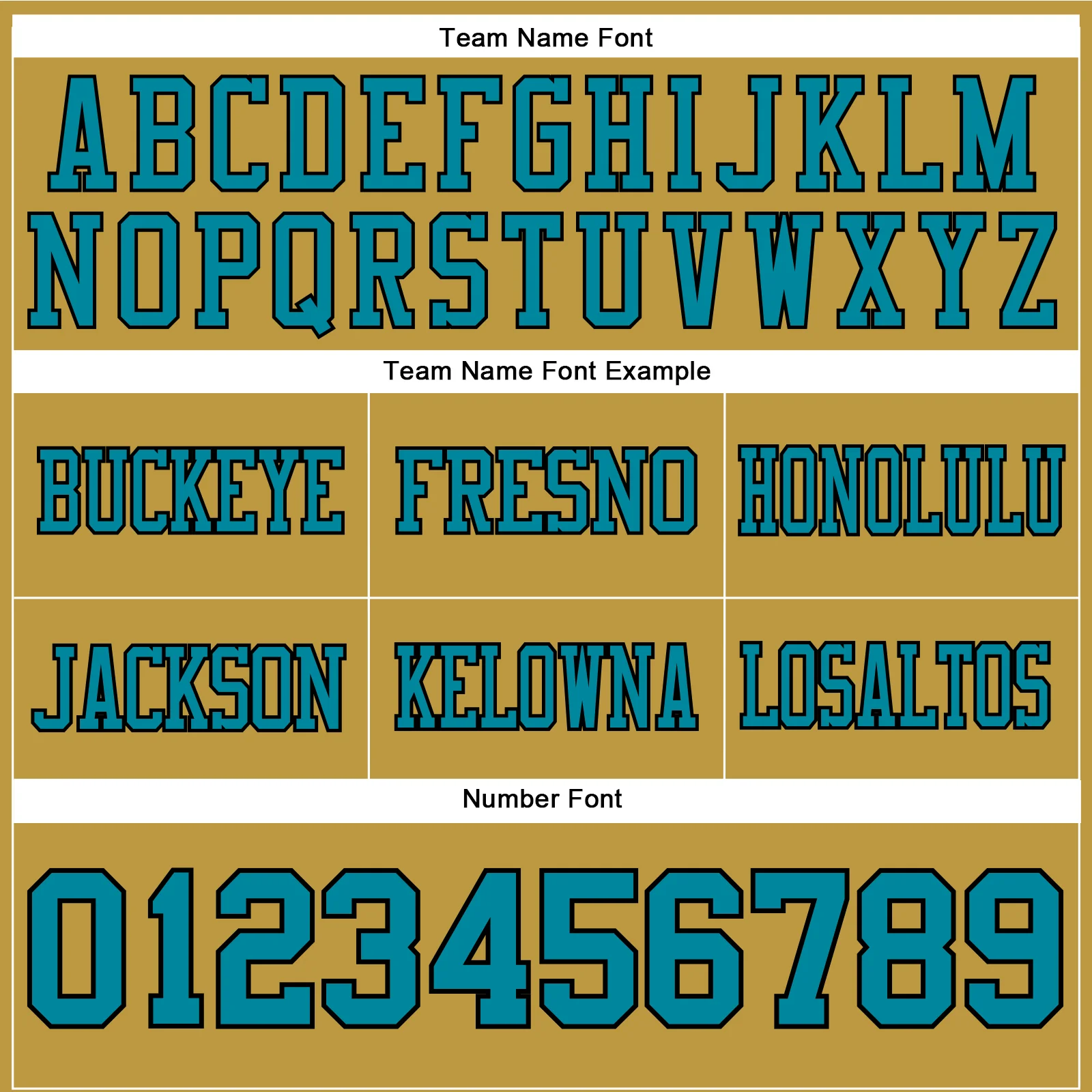 Custom Old Gold Teal-Black Authentic Football Jersey - Image 4