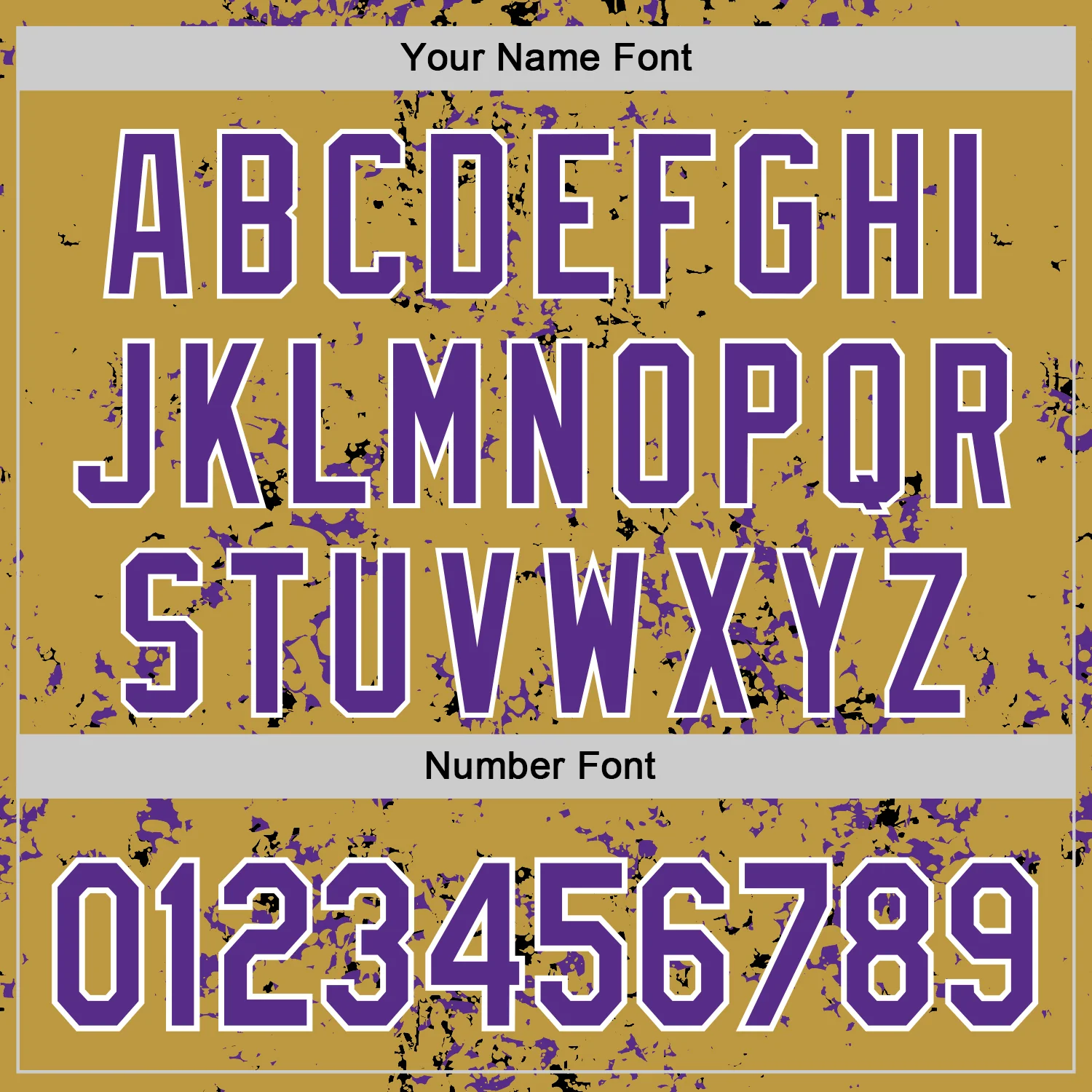 Custom Old Gold Purple Black-White Fragment Pattern Bomber Full-Snap Varsity Letterman Hoodie Jacket - Image 6