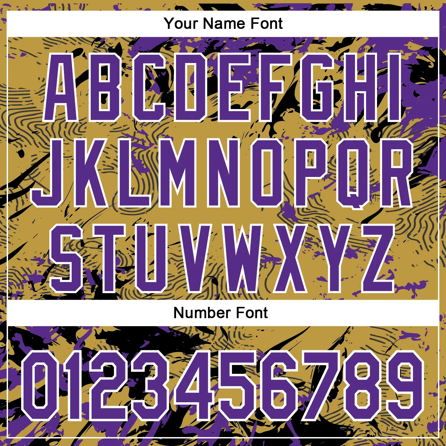 Custom Old Gold Purple Black-White Splash Bomber Full-Snap Varsity Letterman Hoodie Jacket - Image 6