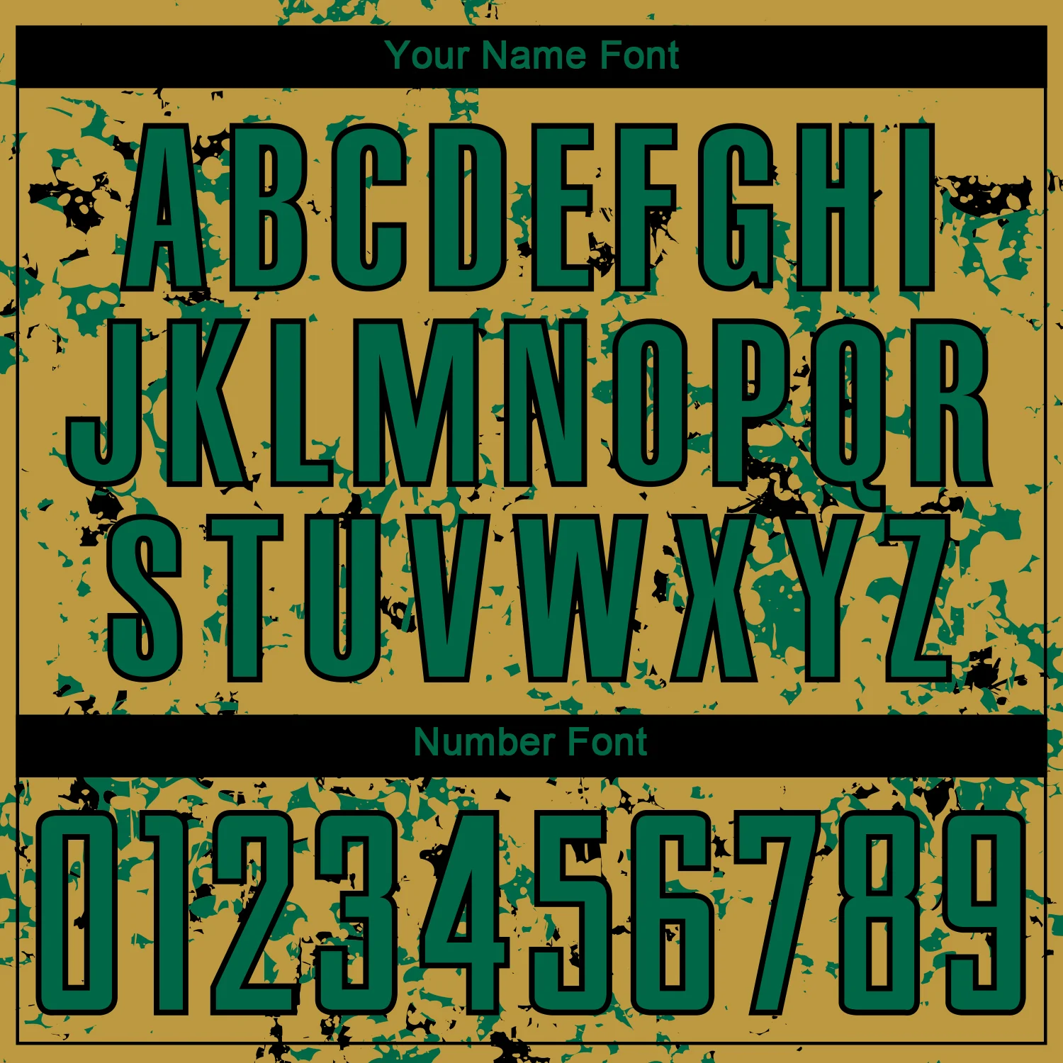 Custom Old Gold Kelly Green-Black Abstract Fragment Art Sublimation Soccer Uniform Jersey - Image 6