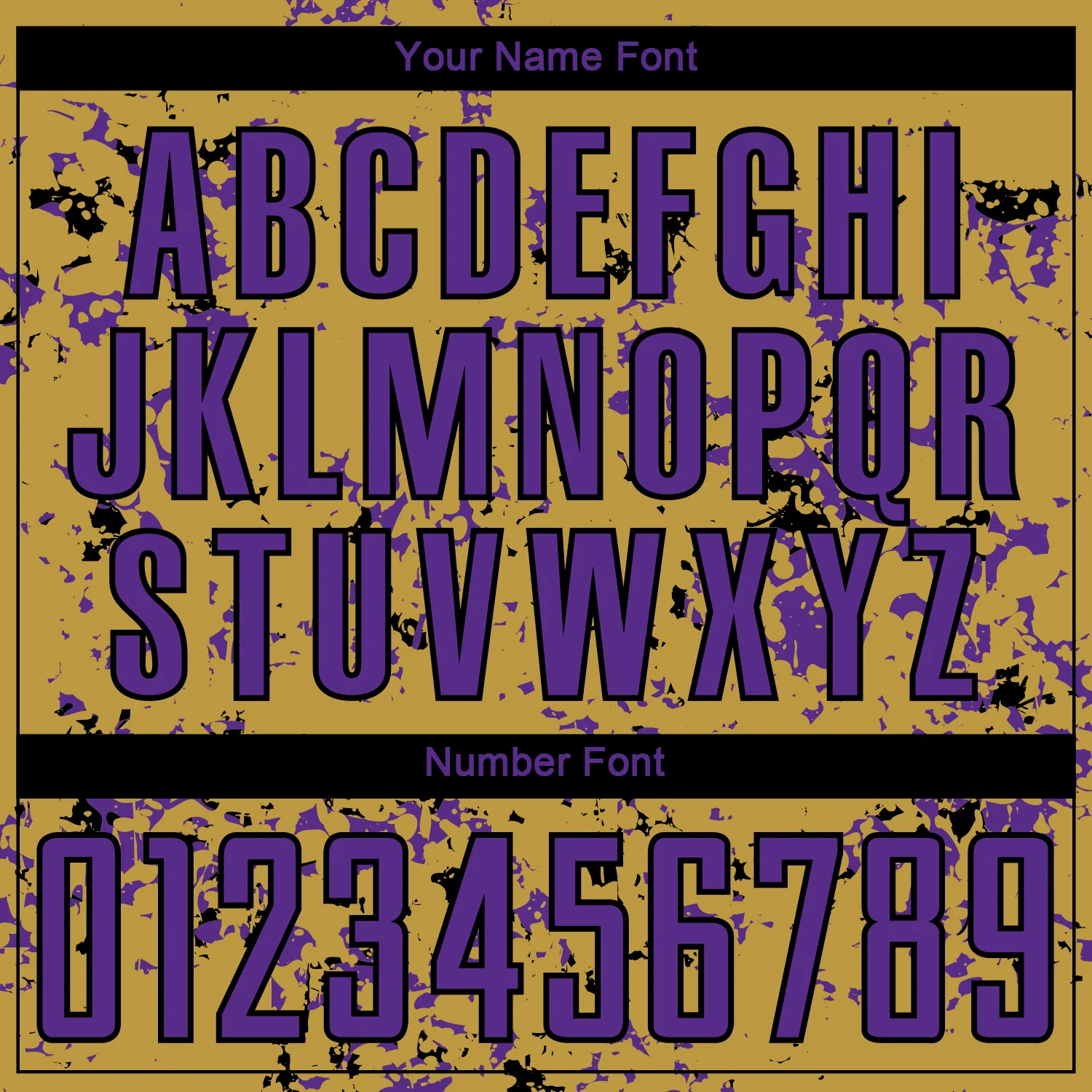 Custom Old Gold Purple-Black Abstract Fragment Art Sublimation Soccer Uniform Jersey - Image 6