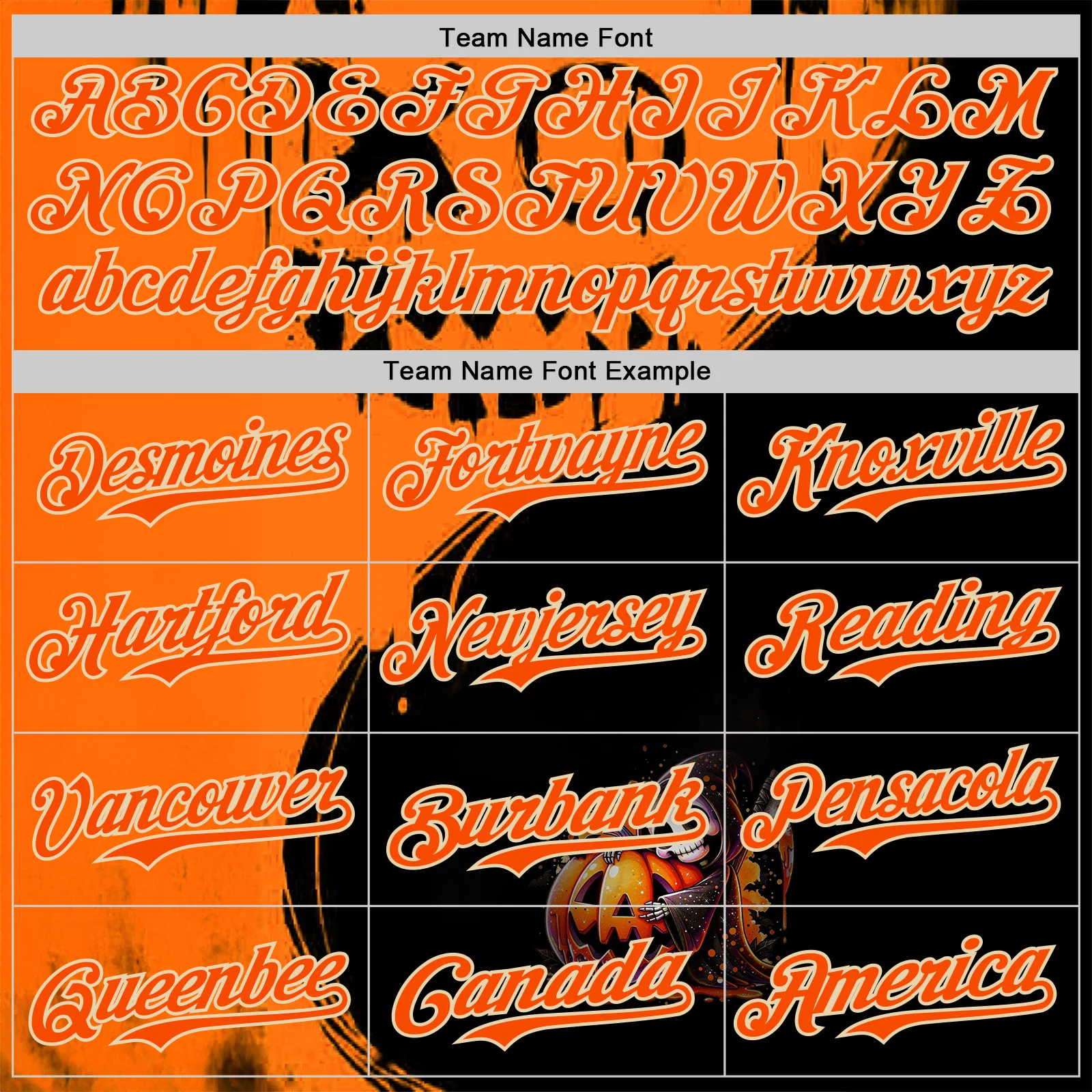 Custom Orange Black-City Cream 3D Halloween Spooky Pumpkin Graffiti Authentic Baseball Jersey - Image 4