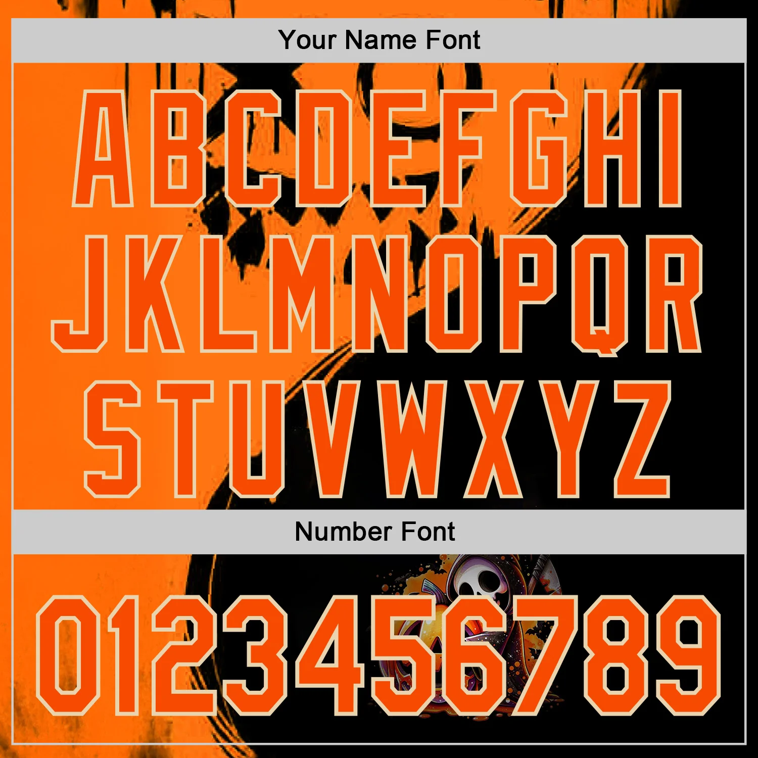 Custom Orange Black-City Cream 3D Halloween Spooky Pumpkin Graffiti Authentic Baseball Jersey - Image 5