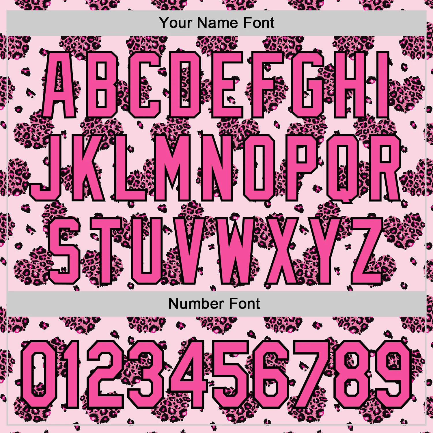 Custom Pink Black Valentine's Day Love Heart Authentic Baseball Jersey - Image 5