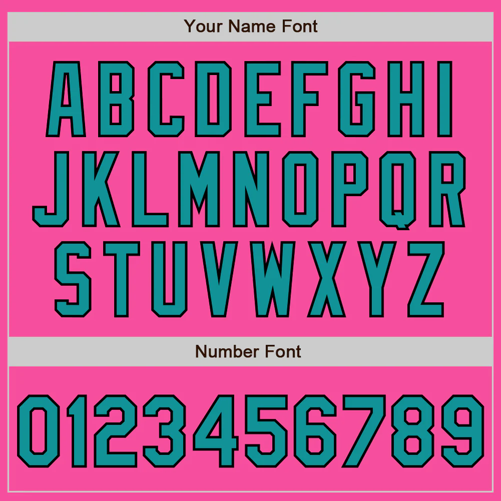 Custom Pink Teal-Black Authentic Two Tone Baseball Jersey - Image 5