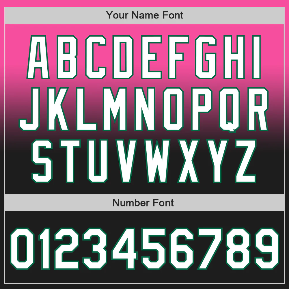 Custom Pink Black-Kelly Green Authentic Fade Fashion Baseball Jersey - Image 5