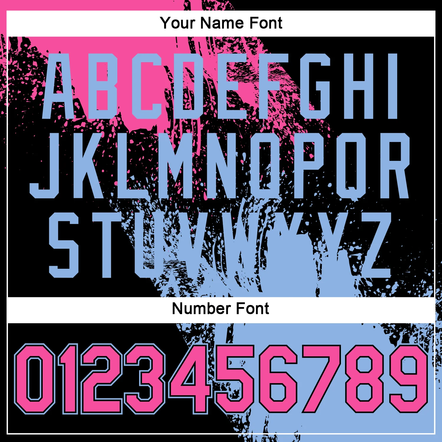 Custom Pink Black-Light Blue 3D Pattern Design Abstract Brush Stroke Performance Polo Shirt - Image 5