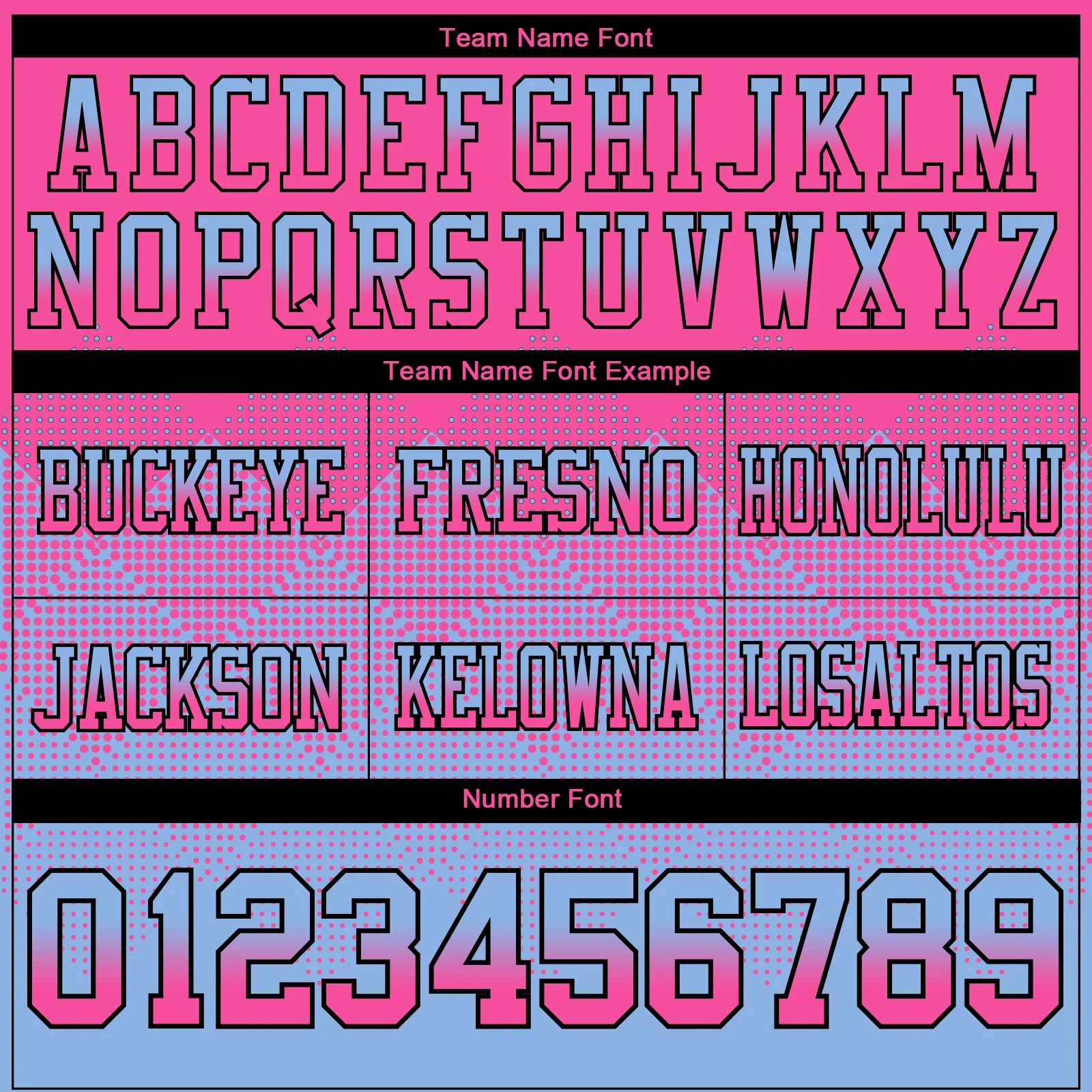 Custom Pink Light Blue-Black Authentic Gradient Square Shape Flag Football Jersey - Image 3