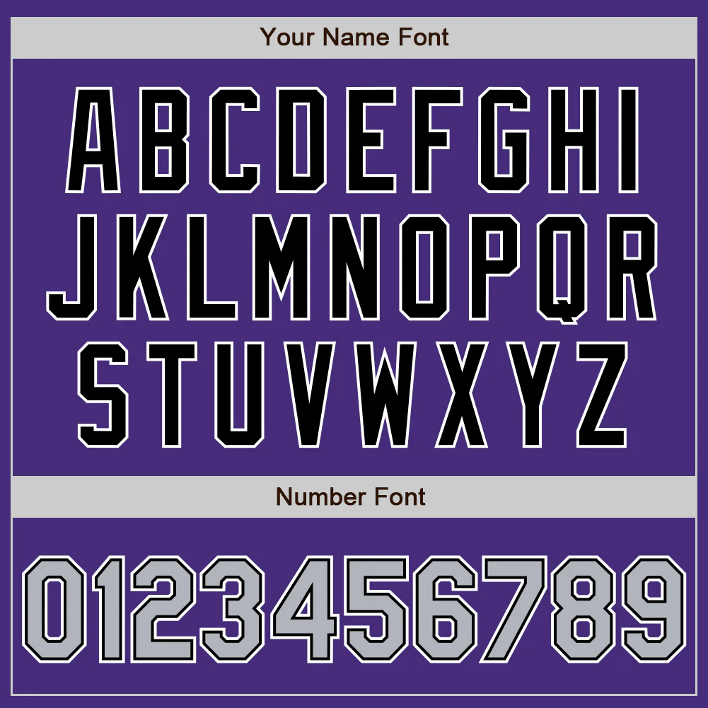 Custom Purple Gray-Black Authentic Two Tone Baseball Jersey - Image 5