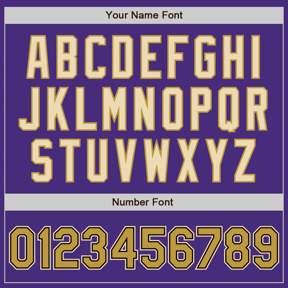 Custom Purple Old Gold Black-Cream Authentic Baseball Jersey - Image 4