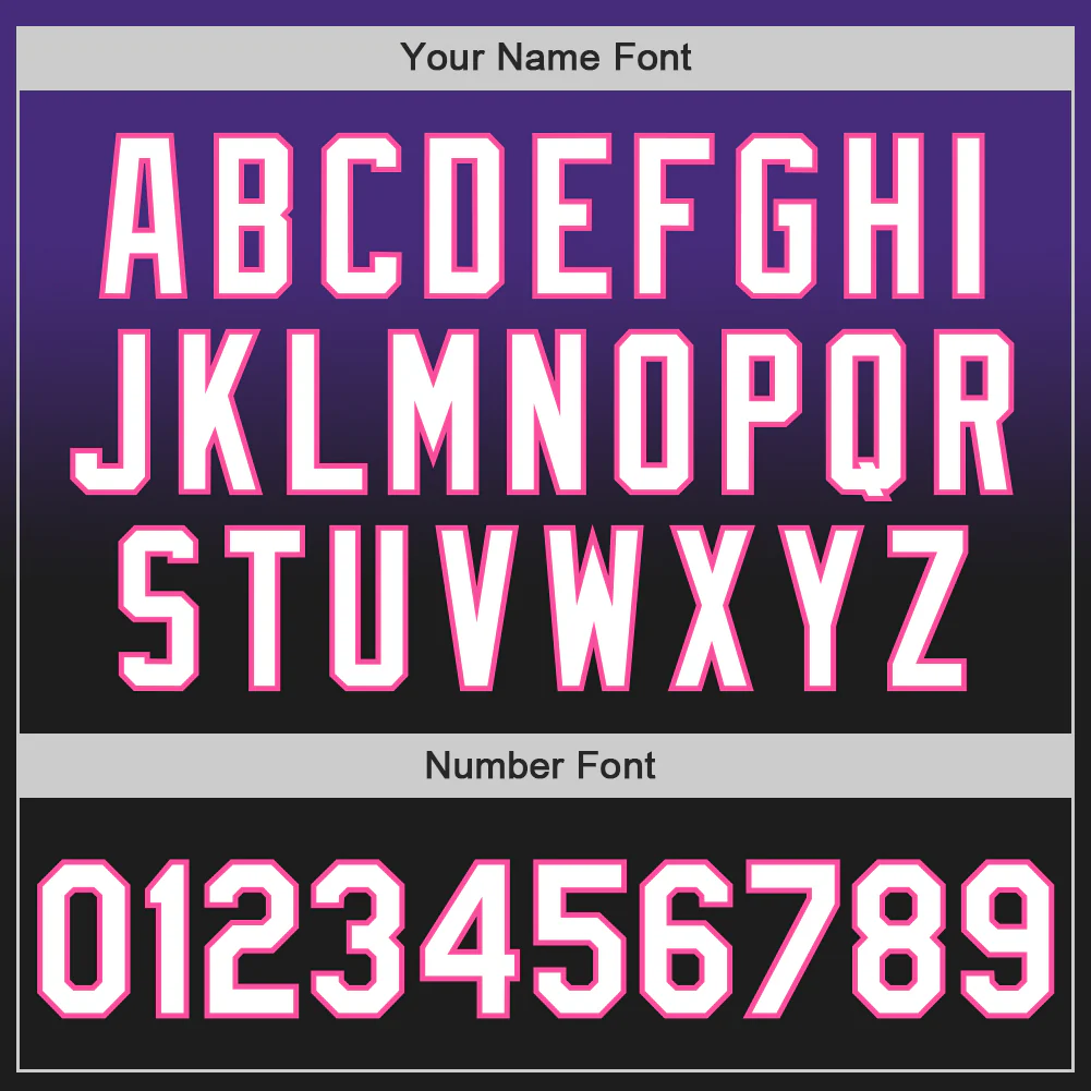 Custom Purple Black-Pink Authentic Fade Fashion Baseball Jersey - Image 5