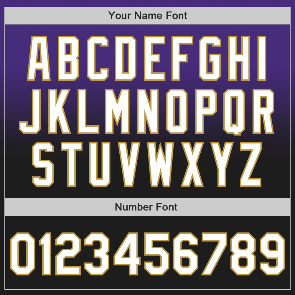 Custom Purple Black-Old Gold Authentic Fade Fashion Baseball Jersey - Image 5
