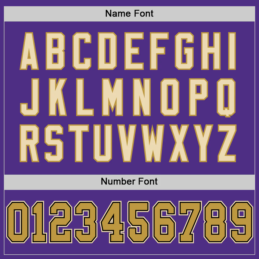 Custom Purple Old Gold Black-Cream Mesh Authentic Football Jersey - Image 4