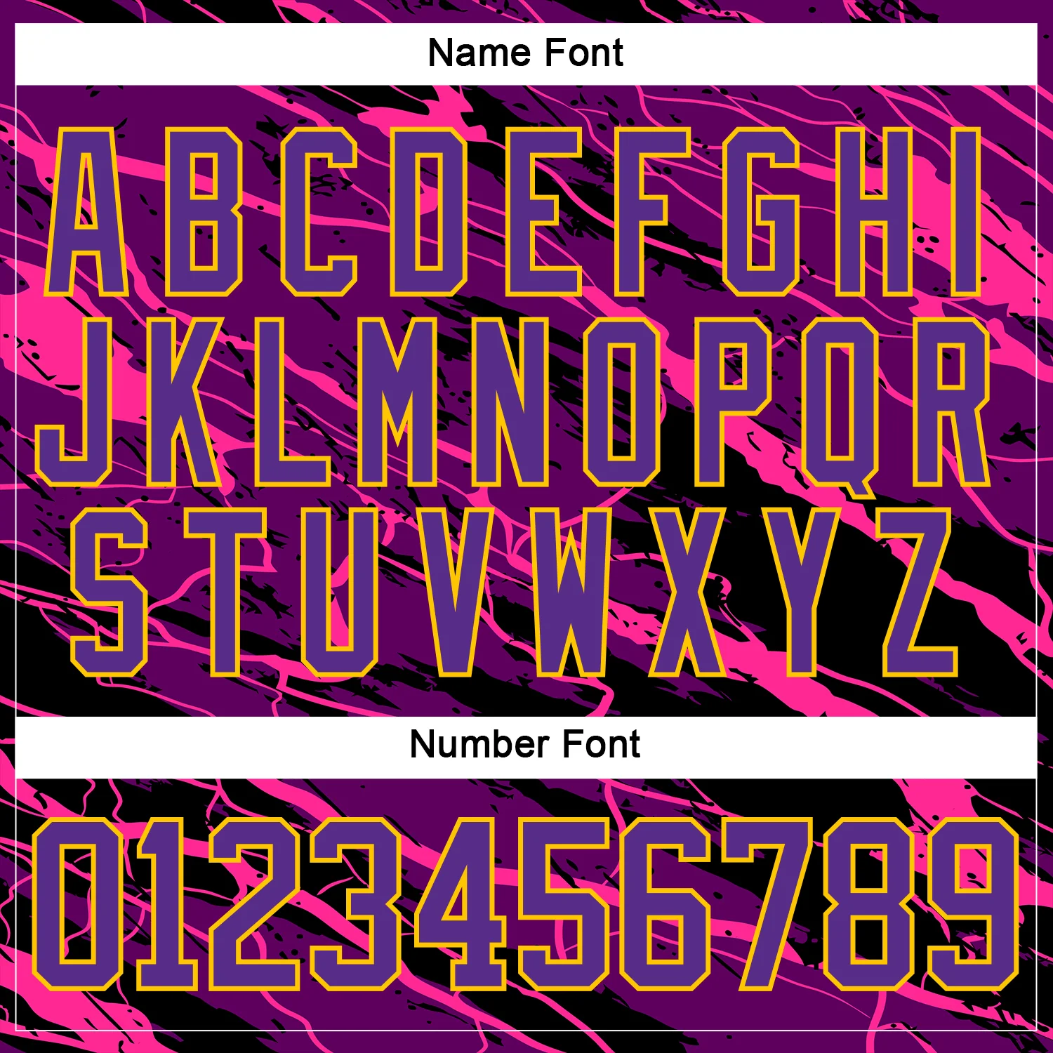 Custom Purple Black Pink-Yellow Lightning Hockey Lace Neck Jersey - Image 7