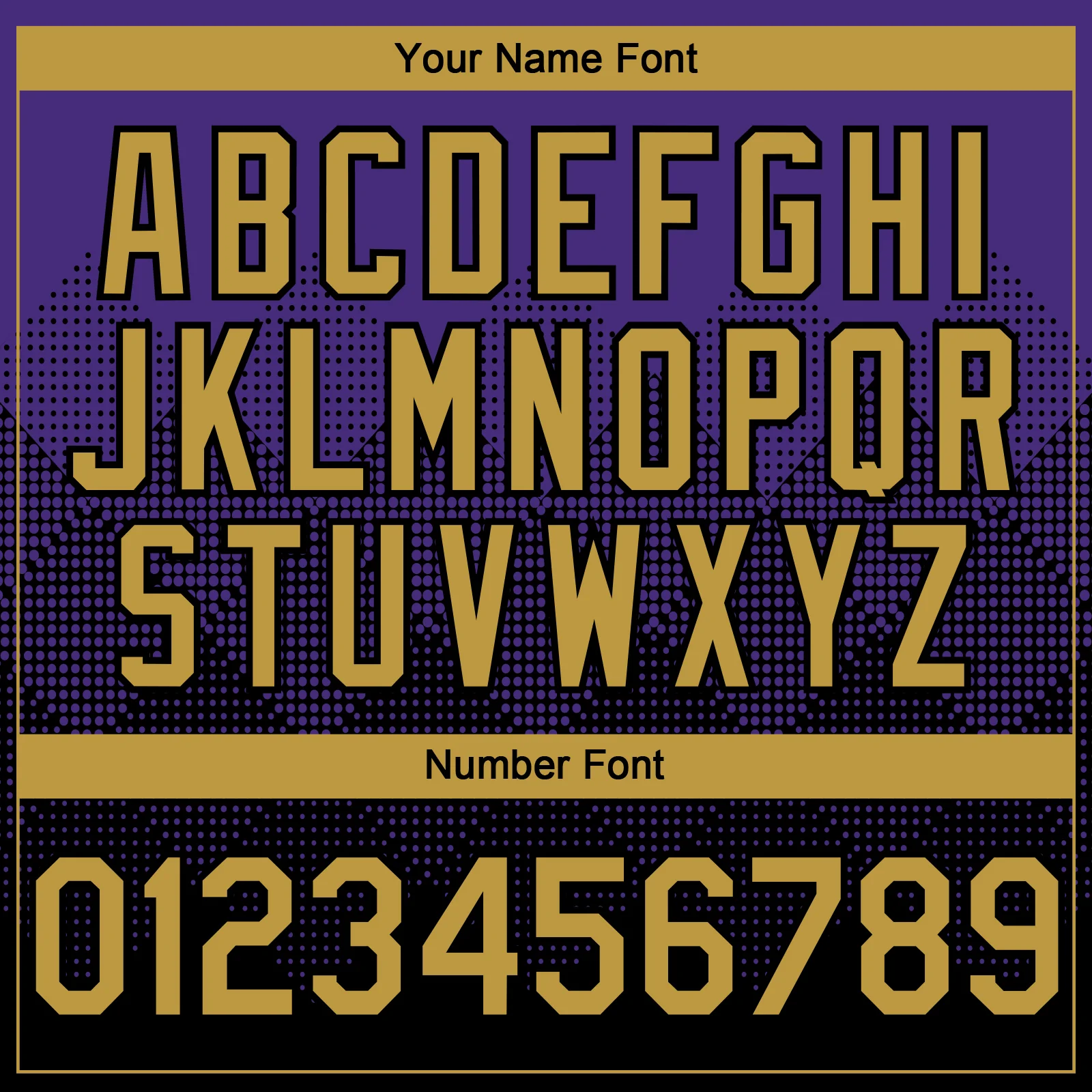 Custom Purple Old Gold-Black 3D Gradient Square Shape Authentic Baseball Jersey - Image 5