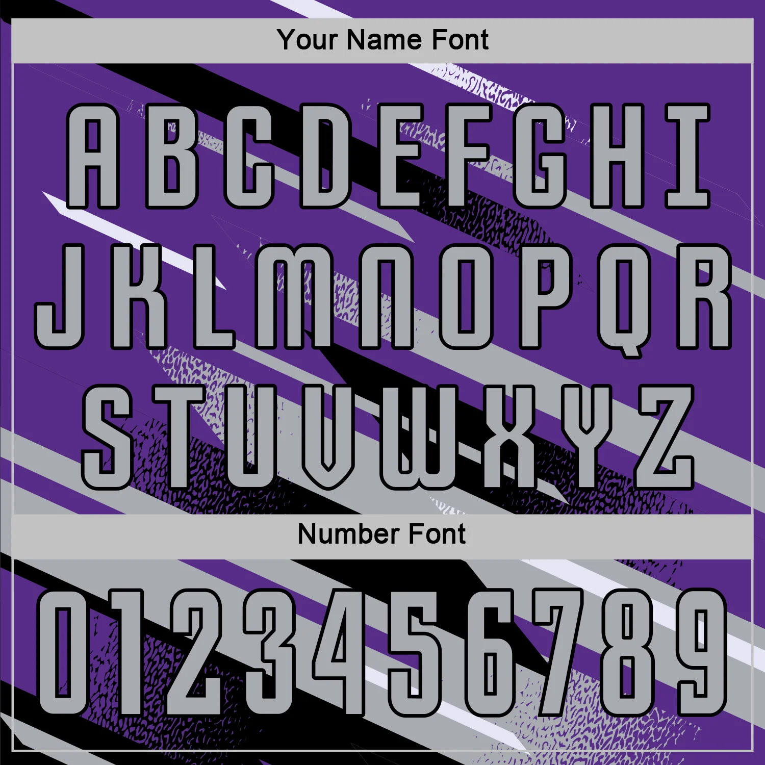 Custom Purple Gray Black-White Grunge Stripe And Grainy Sports Sublimation Soccer Uniform Jersey - Image 6