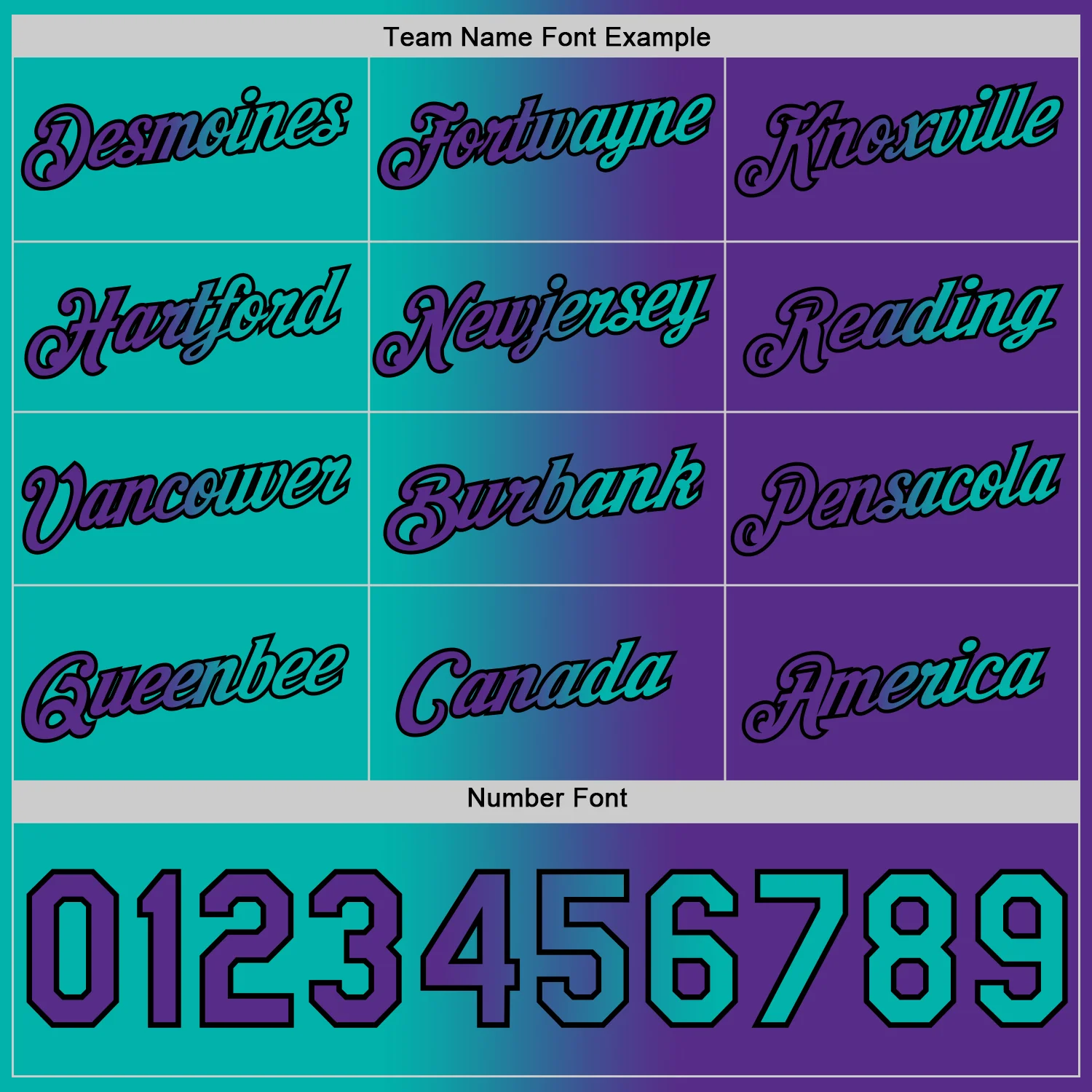 Custom Purple Aqua-Black Gradient Fashion Performance T-Shirt - Image 4