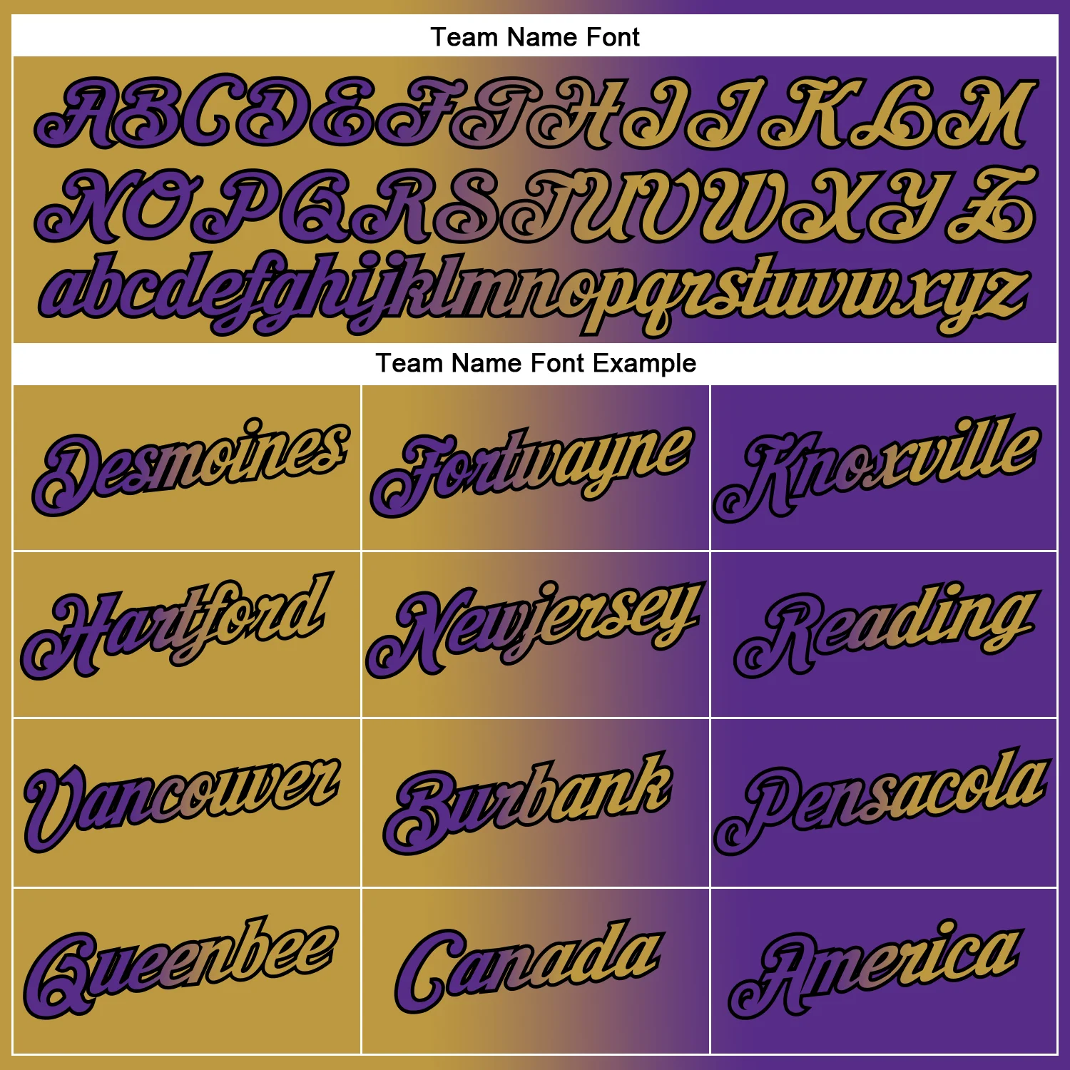 Custom Purple Old Gold-Black Gradient Fashion Performance T-Shirt - Image 3