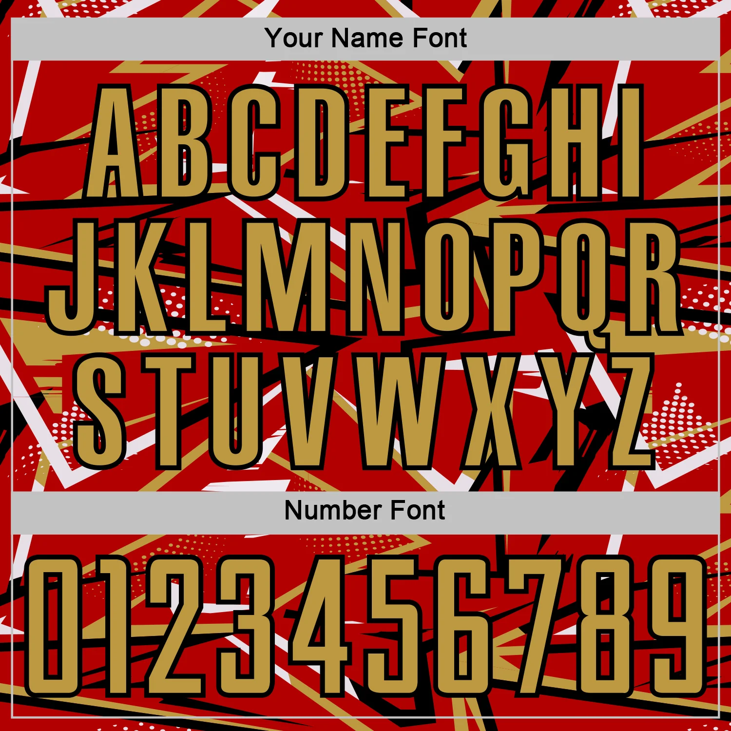Custom Red Old Gold Black-White Abstract Geometric Stripes Sports Sublimation Soccer Uniform Jersey - Image 6