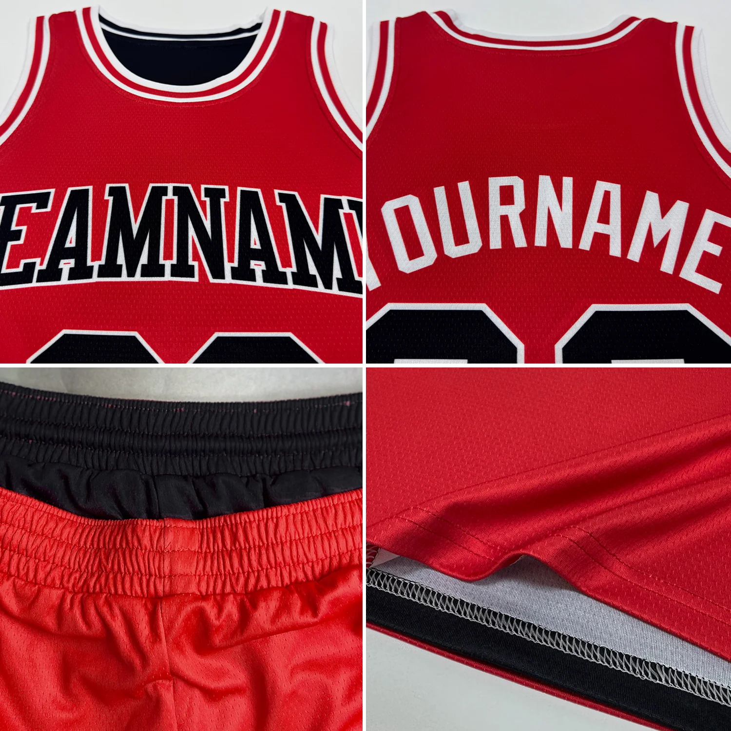 Custom Reversible Black Silver Double Side Sublimation Basketball Suit Jersey - Image 4