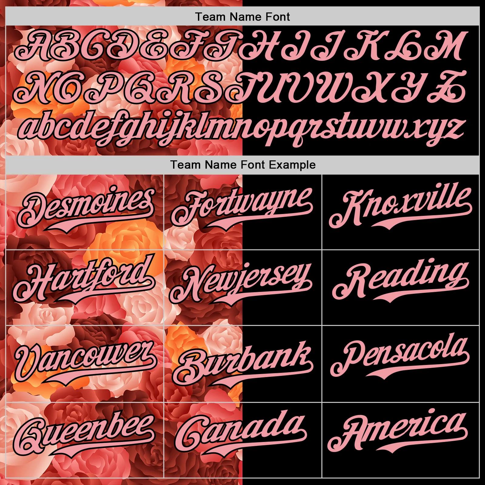 Custom Black Medium Pink 3D Ambartive Rose Pattern Authentic Baseball Jersey - Image 4
