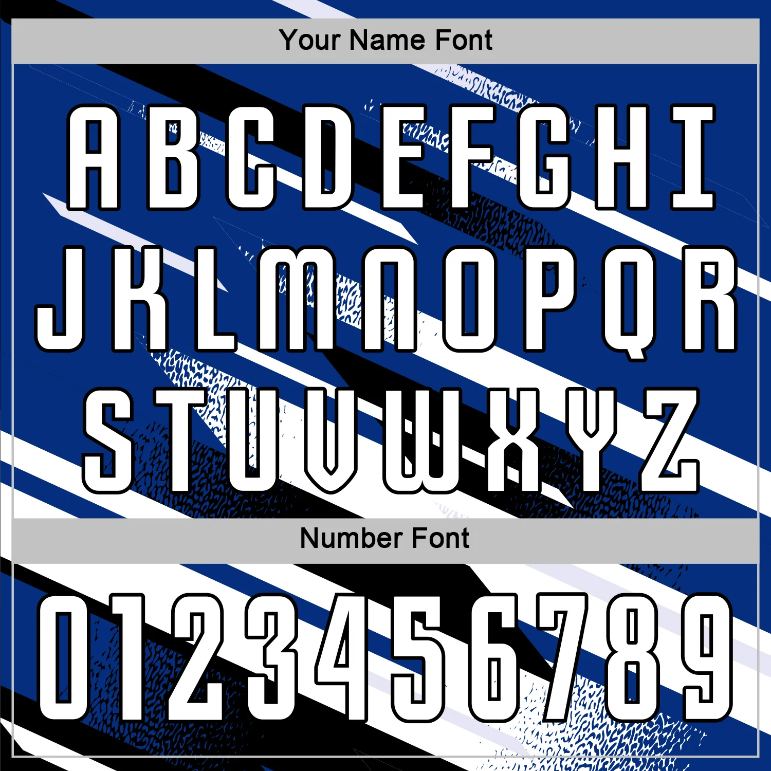 Custom Royal White-Black Grunge Stripe And Grainy Sports Sublimation Soccer Uniform Jersey - Image 6