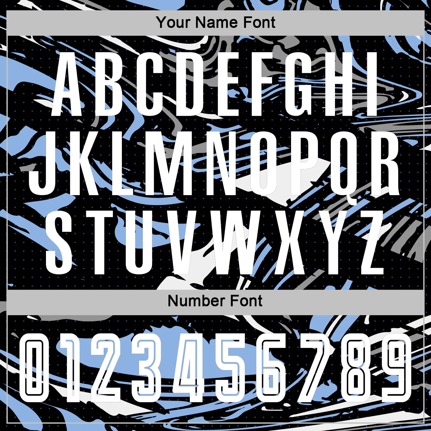 Custom Figure White Black-Light Blue Fluid Art Splash Sublimation Soccer Uniform Jersey - Image 6