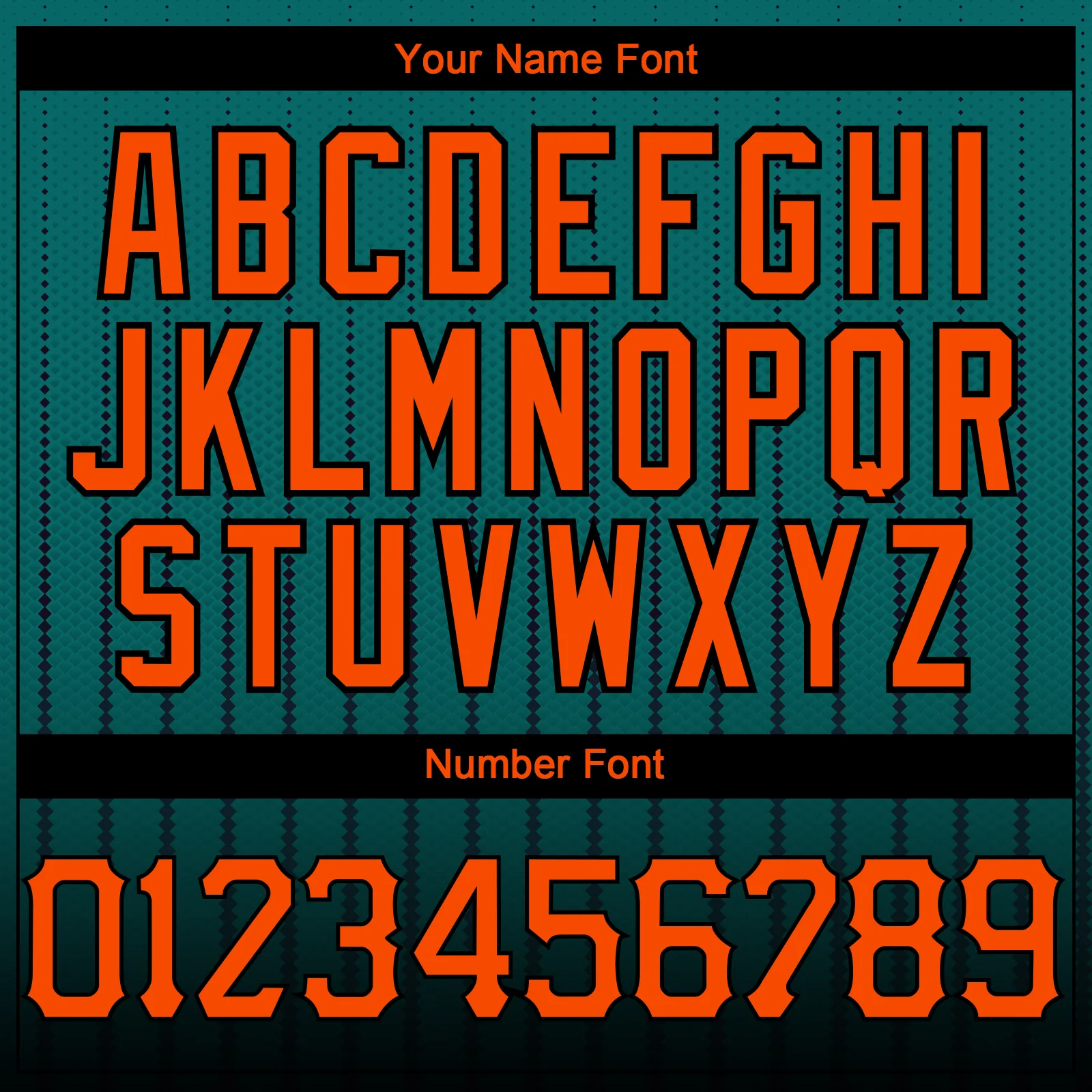 Custom Teal Orange-Black 3D Pattern Design Gradient Geometric Shape Authentic Baseball Jersey - Image 5