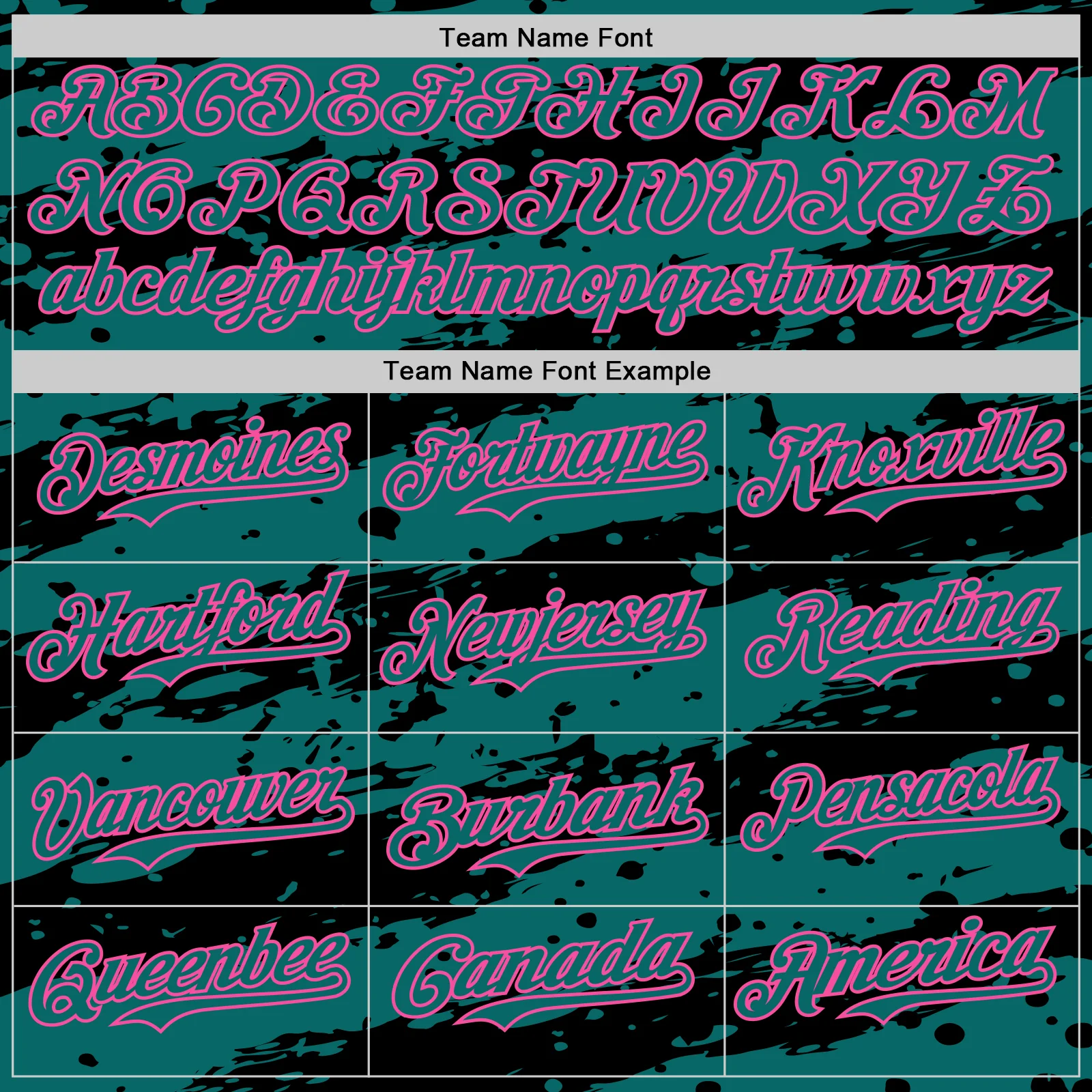 Custom Teal Black-Pink Paint Splash Stripe Authentic Baseball Jersey - Image 4