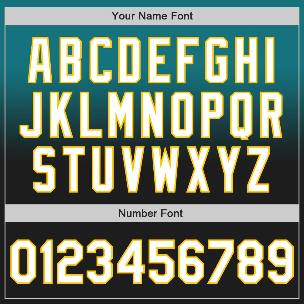 Custom Teal Black-Yellow Authentic Fade Fashion Baseball Jersey - Image 5