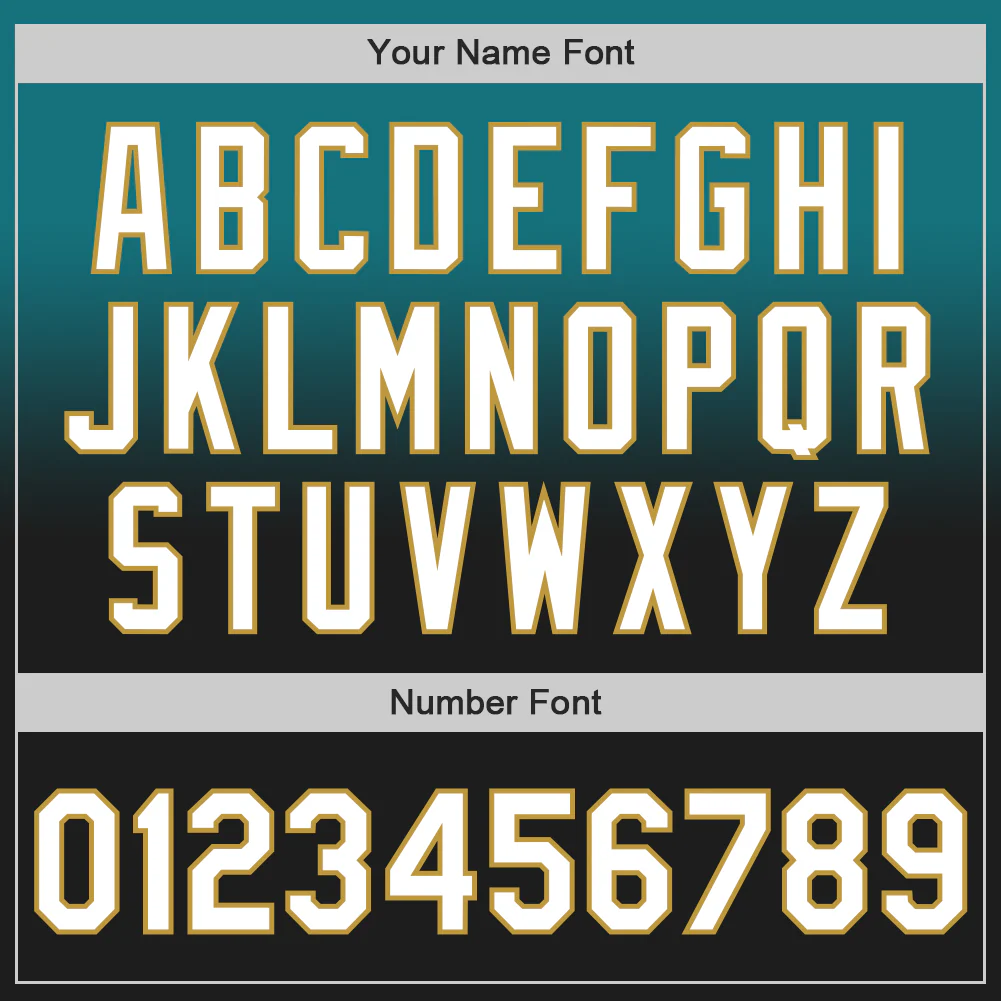 Custom Teal Black-Old Gold Authentic Fade Fashion Baseball Jersey - Image 5