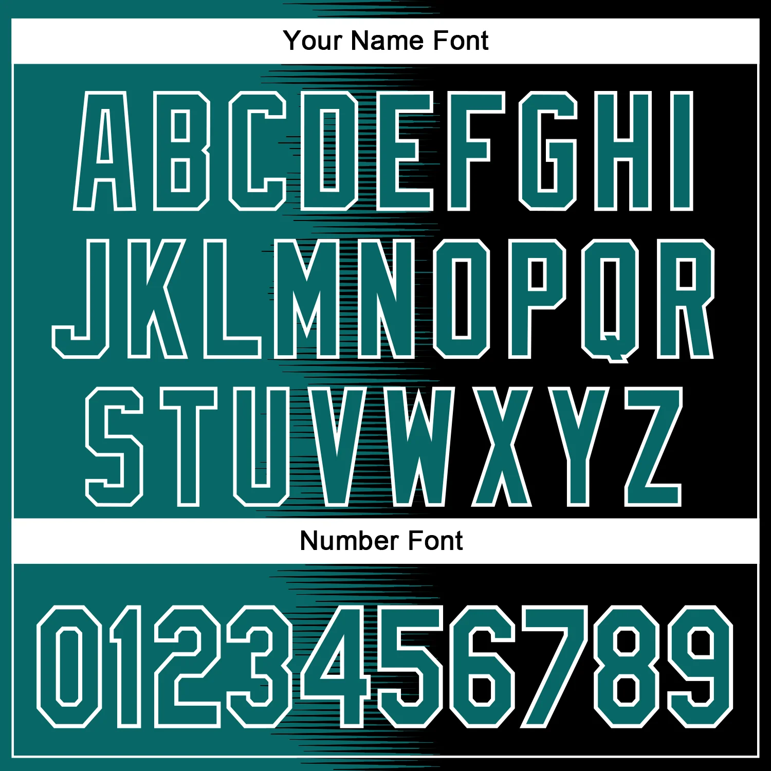 Custom Teal Black-White Gradient Line Bomber Full-Snap Varsity Letterman Hoodie Jacket - Image 6