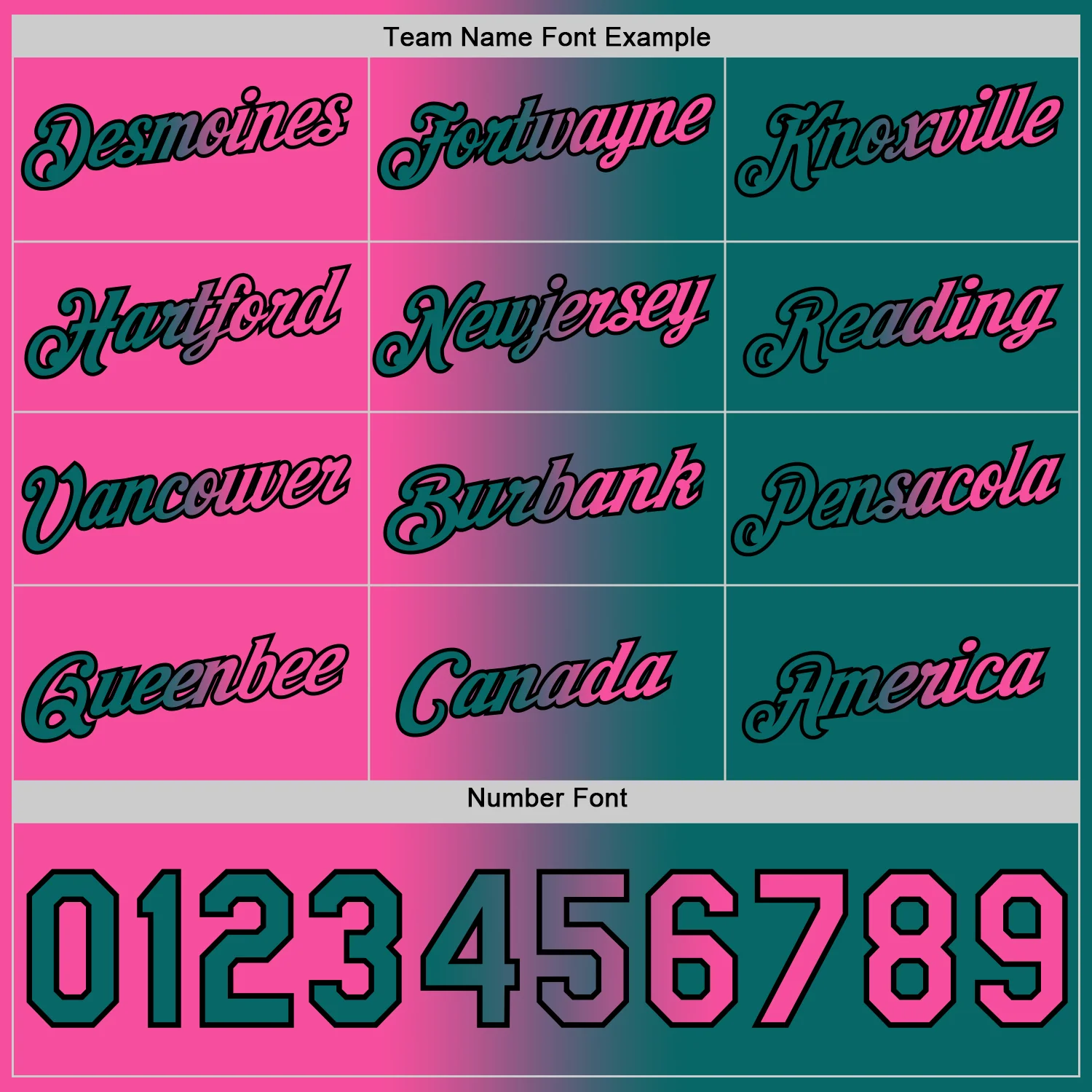 Custom Teal Pink-Black Gradient Fashion Performance T-Shirt - Image 4