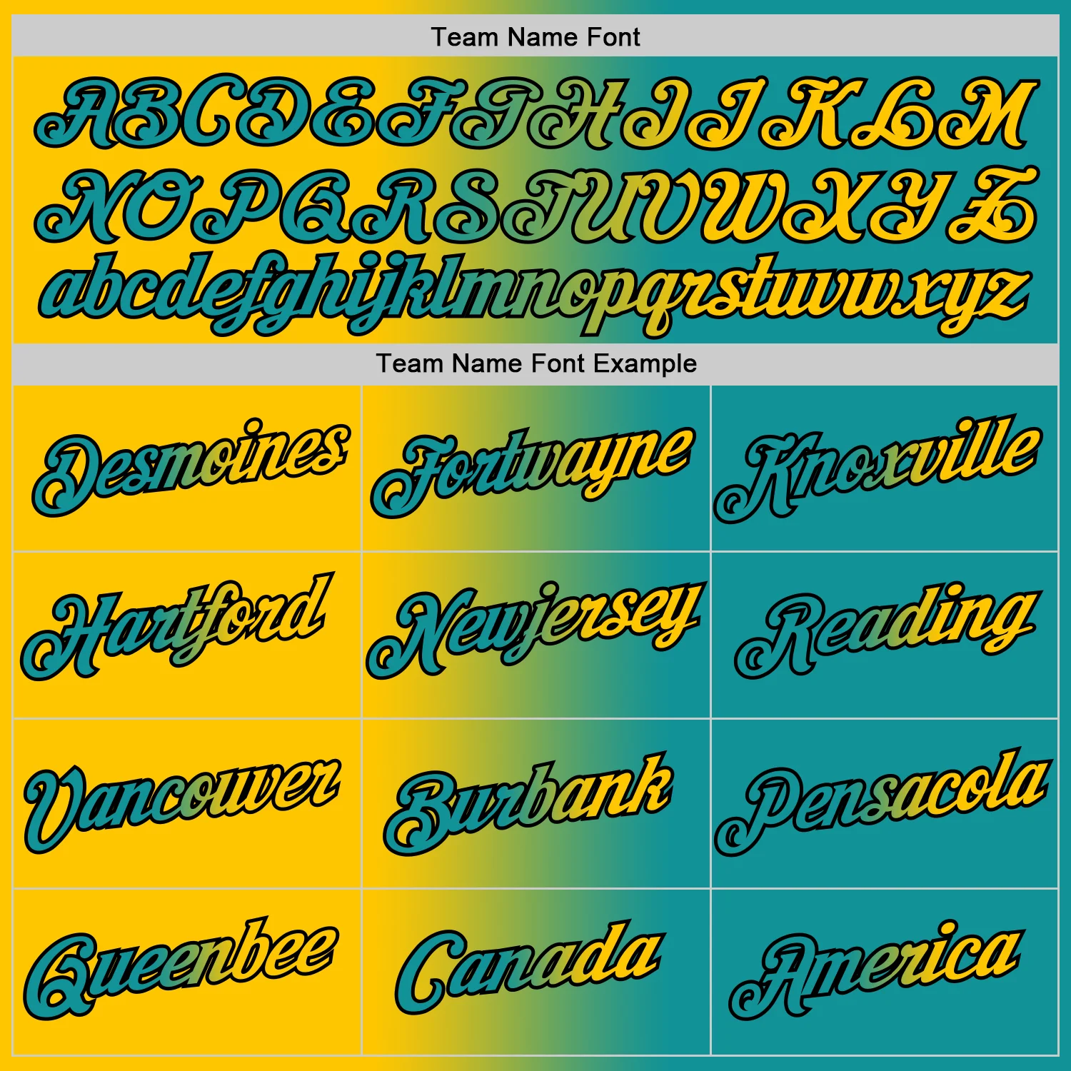 Custom Teal Yellow-Black Gradient Fashion Performance T-Shirt - Image 3