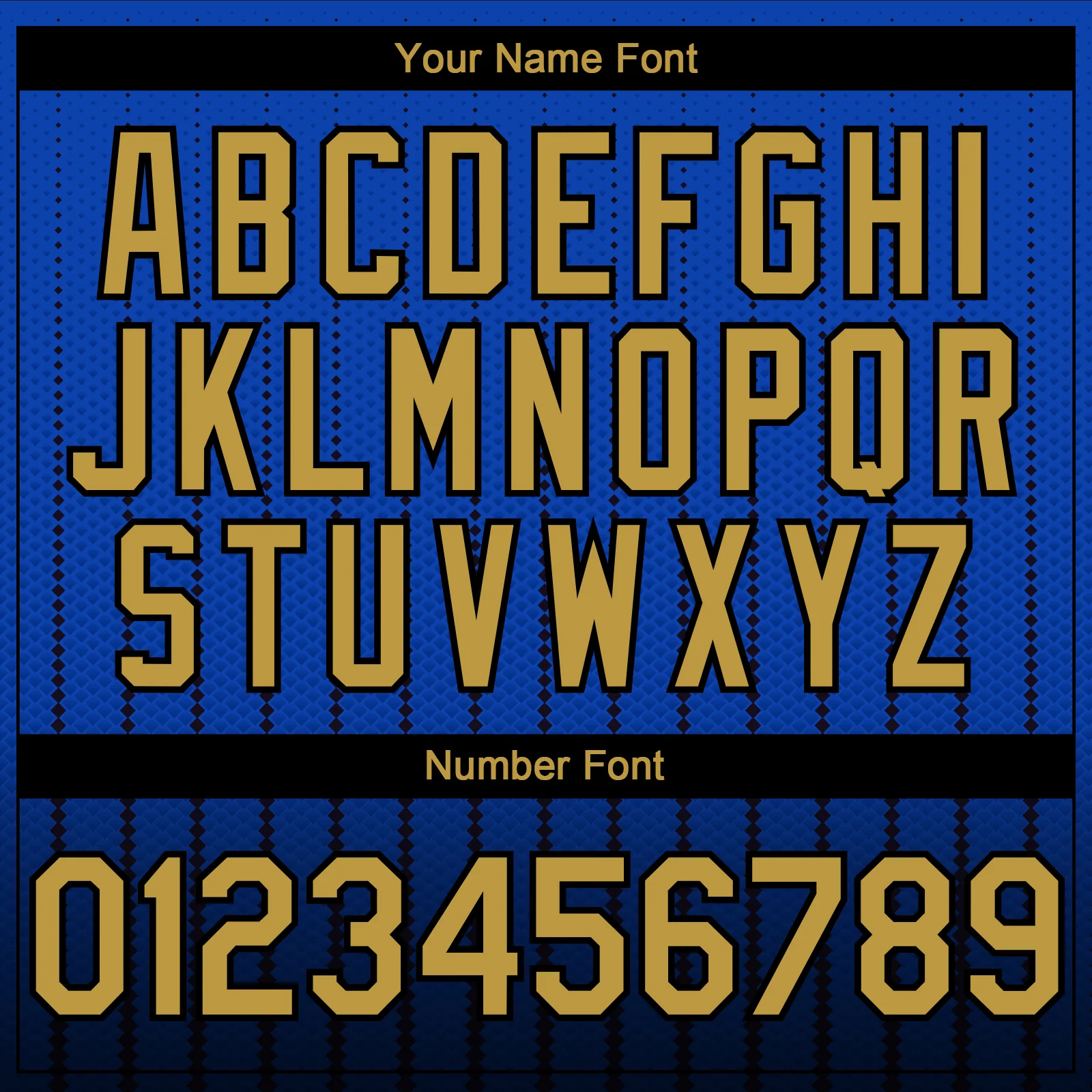 Custom Thunder Blue Old Gold-Black 3D Pattern Design Gradient Geometric Shape Authentic Baseball Jersey - Image 5