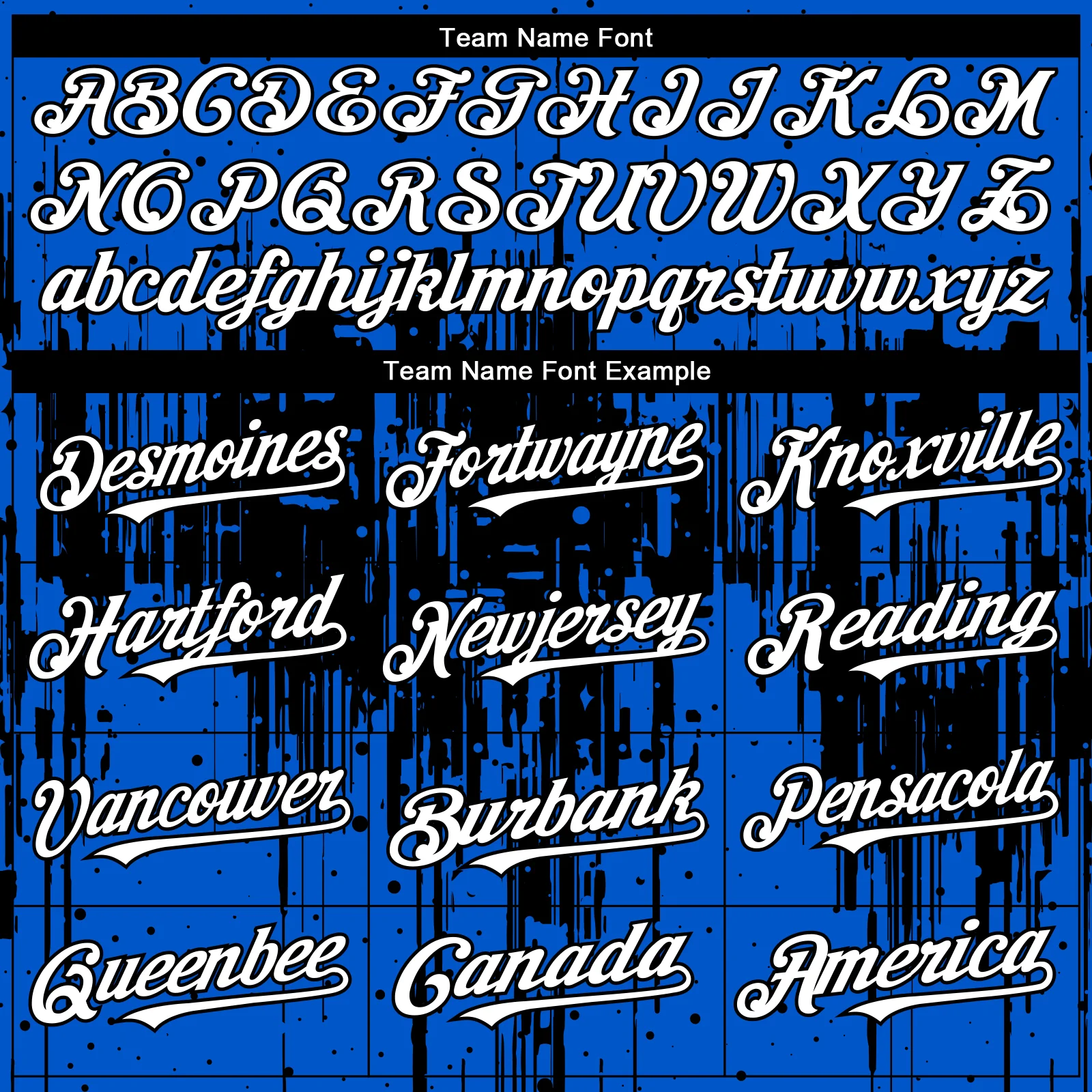 Custom Thunder Blue White-Black Dripping Splatter Paint Authentic Baseball Jersey - Image 4