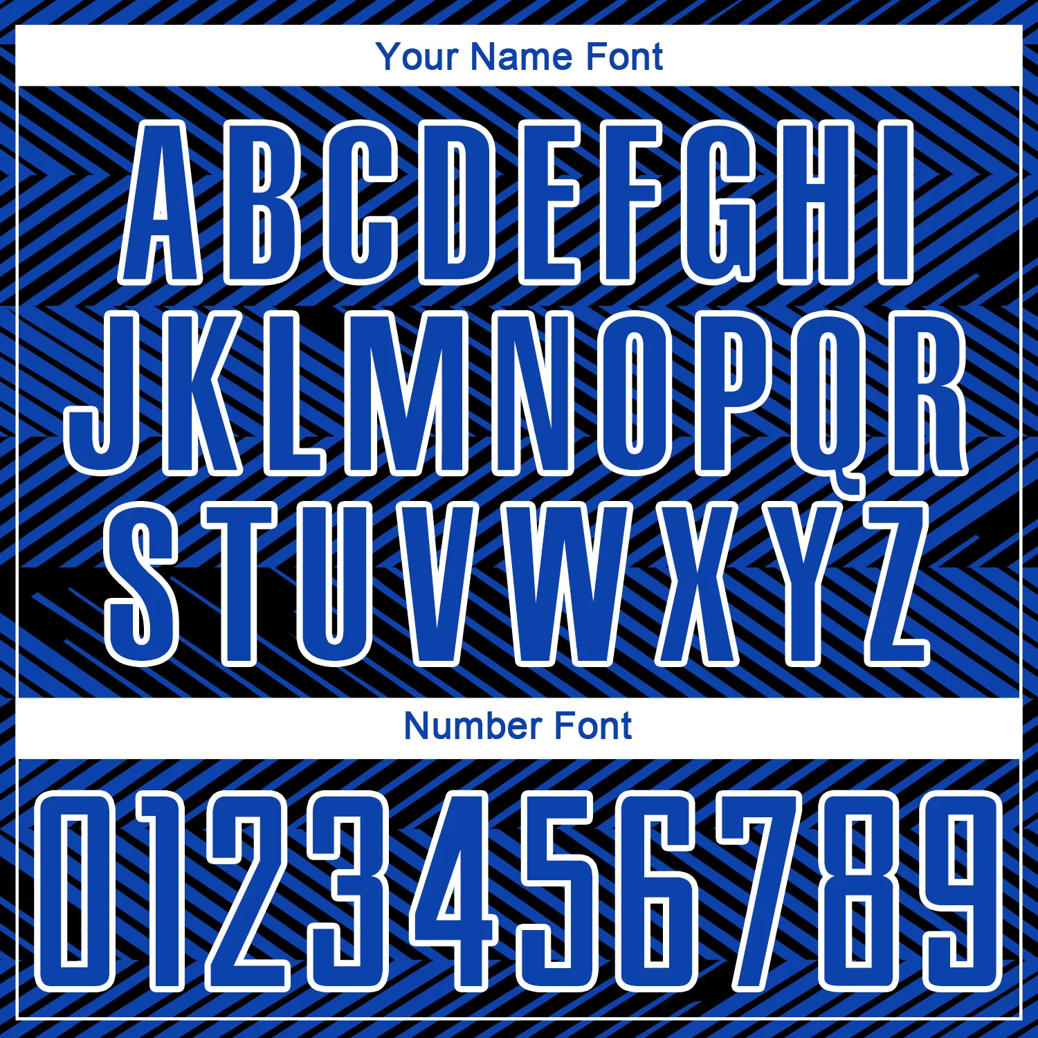 Custom Thunder Blue Black-White Line Sublimation Soccer Uniform Jersey - Image 6