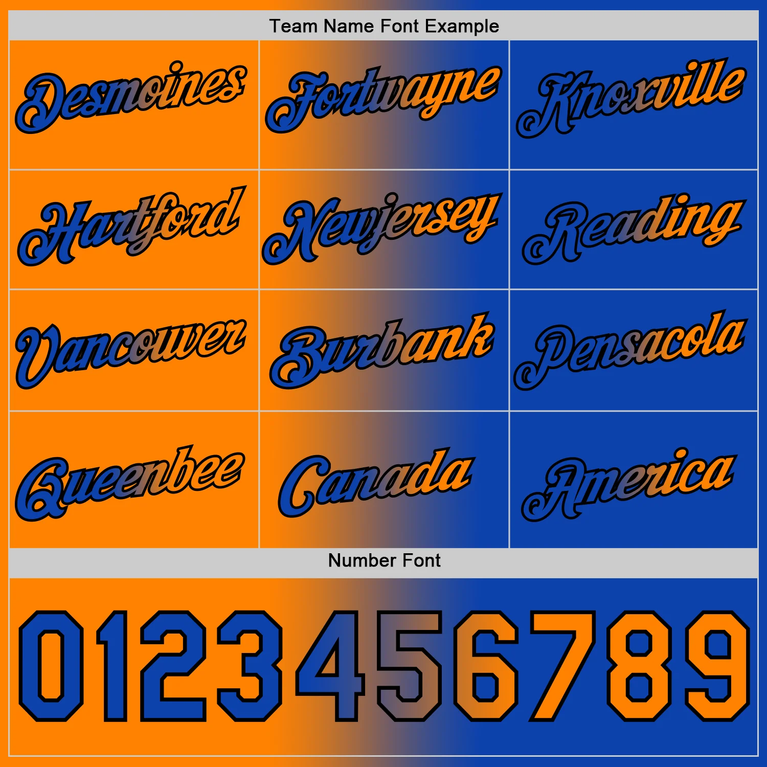 Custom Thunder Blue Bay Orange-Black Gradient Fashion Performance T-Shirt - Image 4