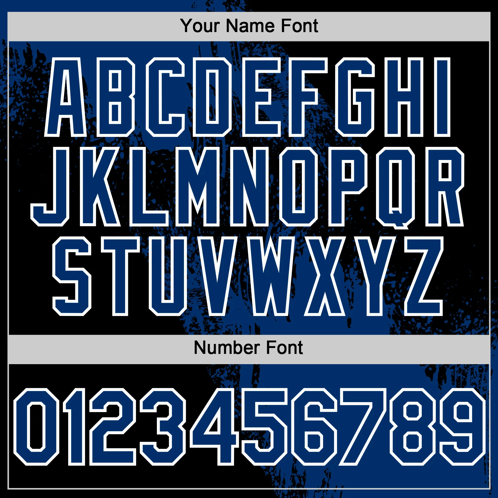 Custom US Navy Blue Black-White 3D Pattern Design Abstract Brush Stroke Authentic Baseball Jersey - Image 5