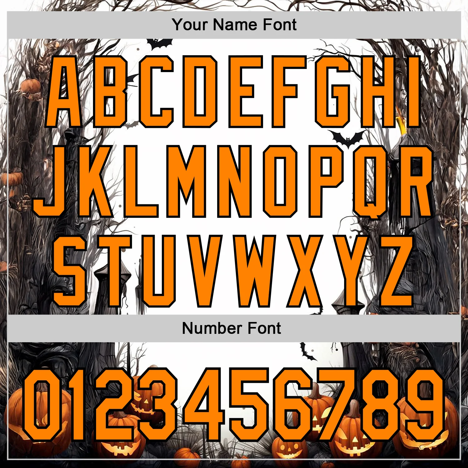 Custom White Bay Orange-Black 3D Halloween Spooky Pumpkin Authentic Baseball Jersey - Image 5