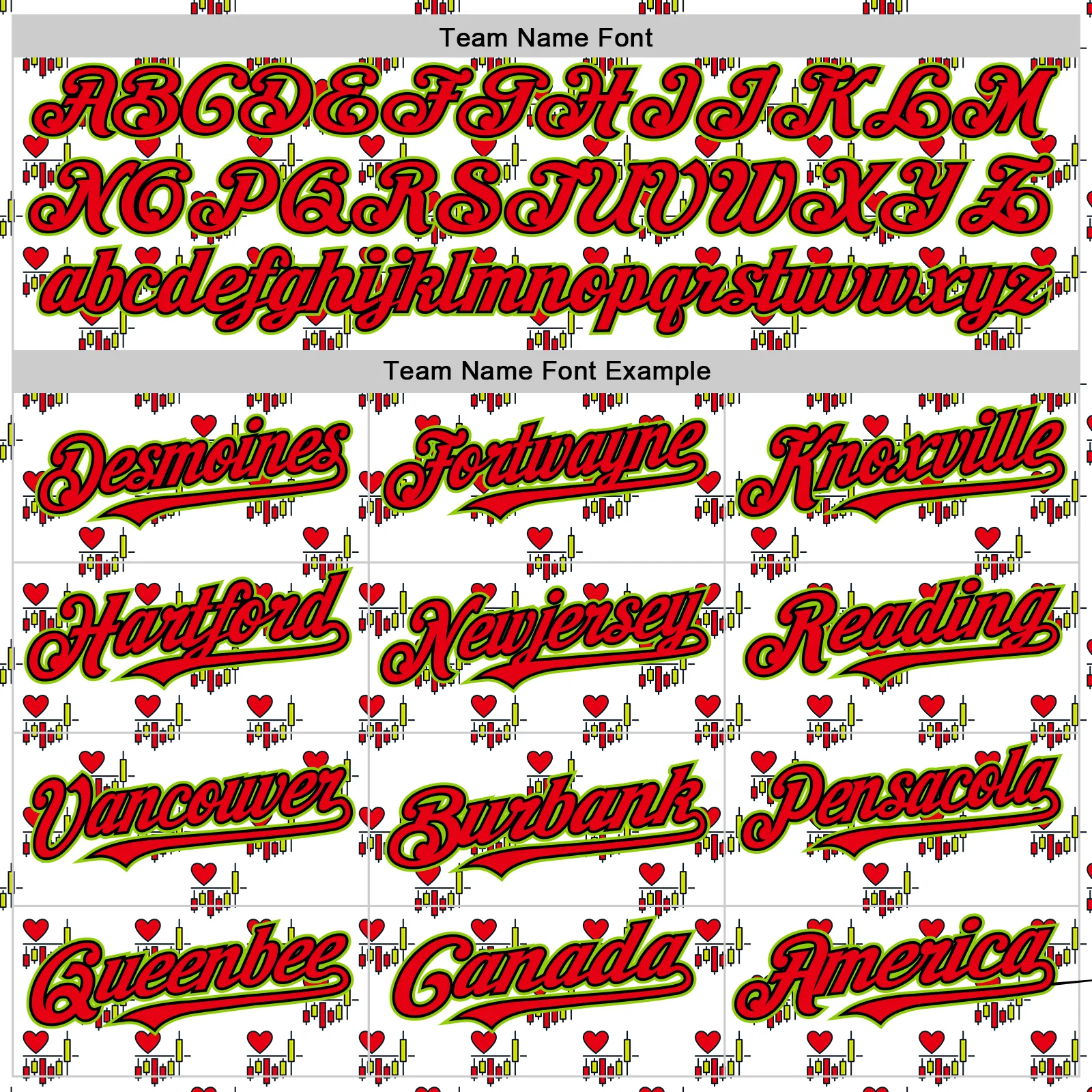 Custom White Fire Red Black-Neon Green Valentine's Day Love Heart Authentic Baseball Jersey - Image 4