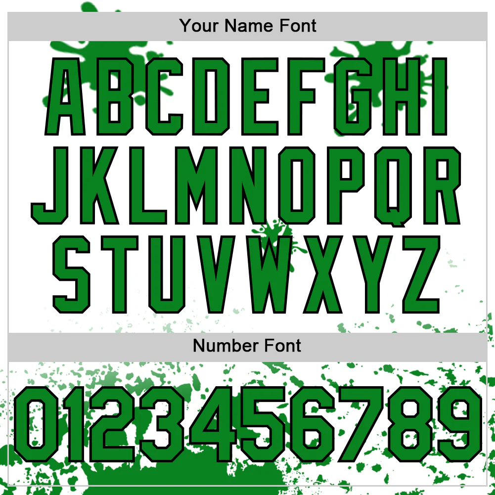 Custom White Grass Green Black Red-Yellow Splatter Camo Two Tone Authentic Baseball Jersey - Image 5