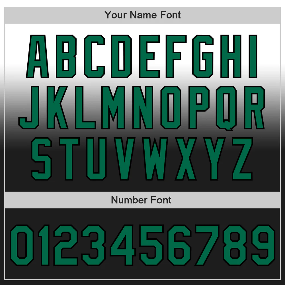 Custom White Kelly Green-Black Authentic Fade Fashion Baseball Jersey - Image 5