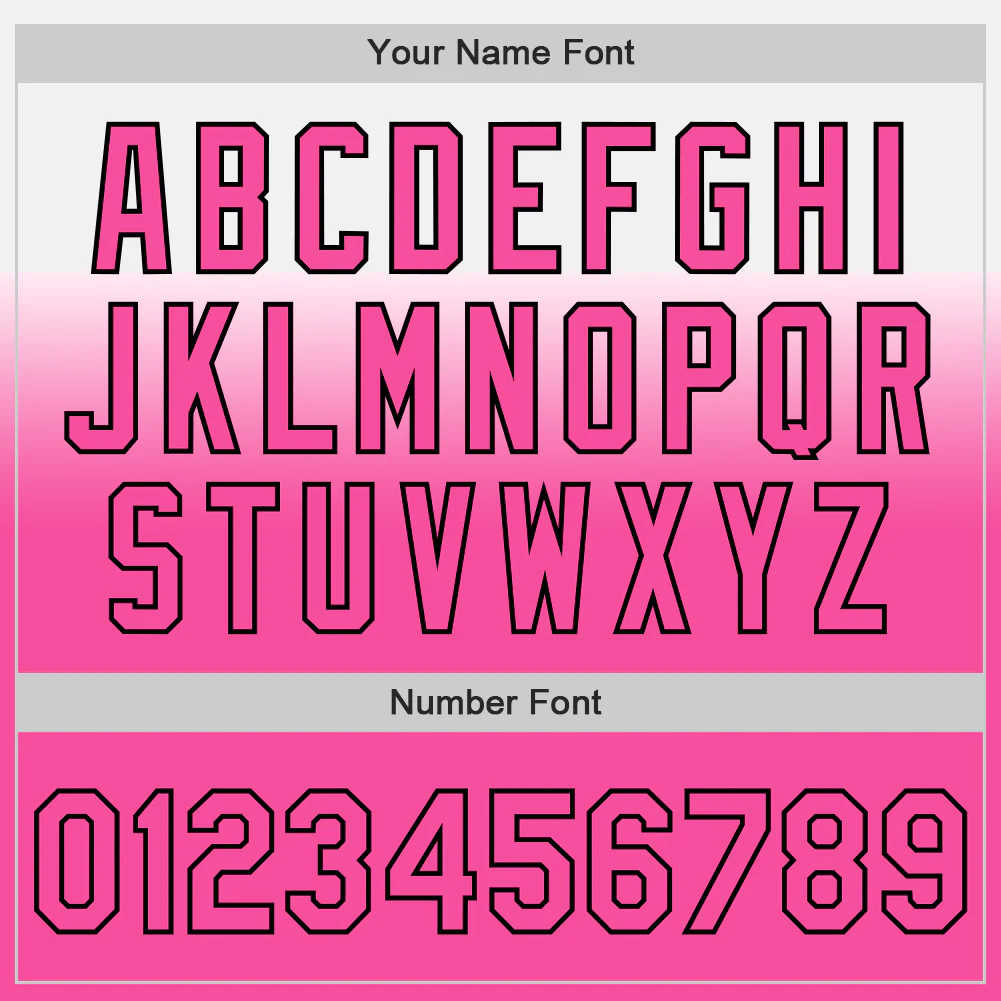 Custom White Pink-Black Authentic Fade Fashion Baseball Jersey - Image 5