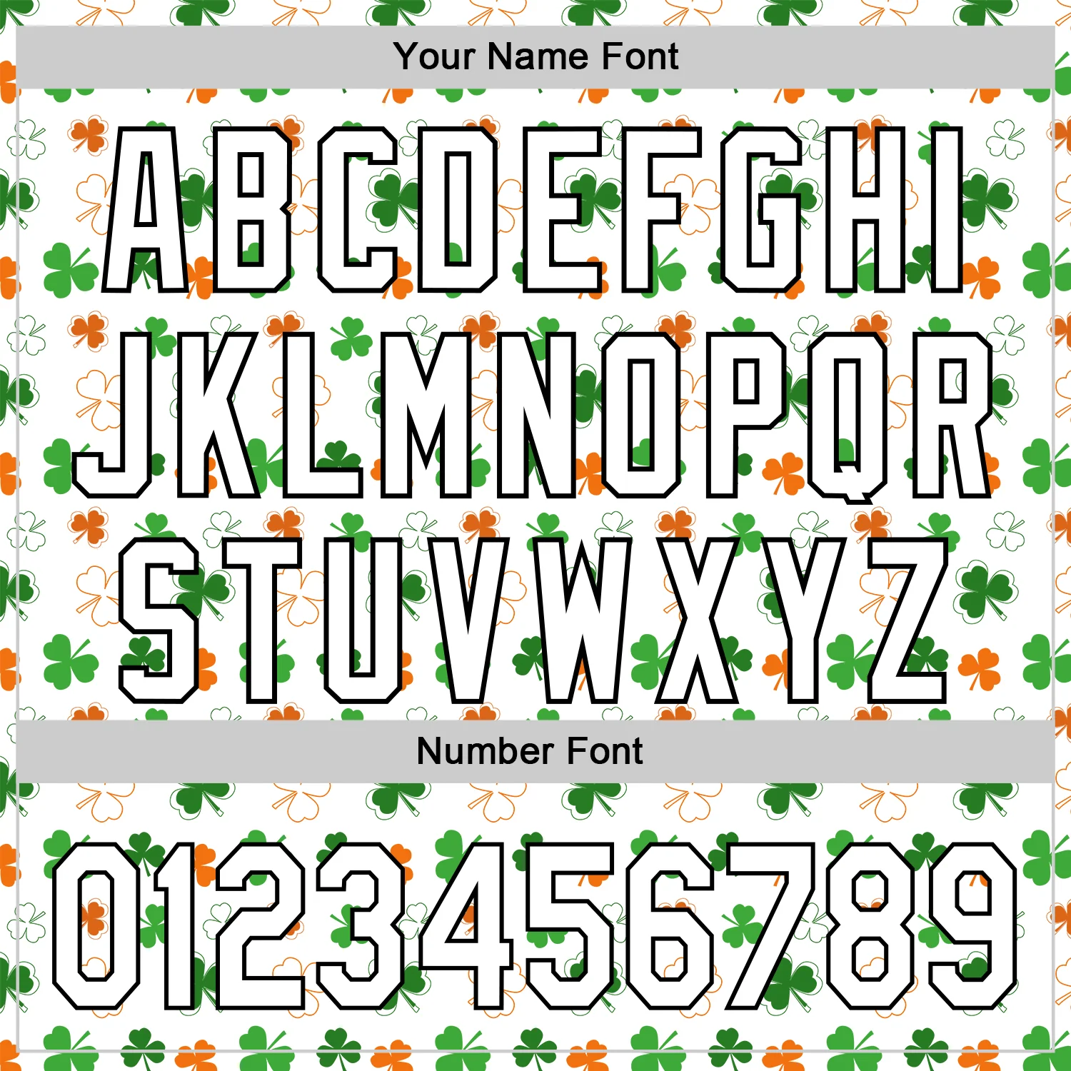 Custom White Black Green-Bay Orange 3D St. Patrick's Day Shamrock Authentic Baseball Jersey - Image 5
