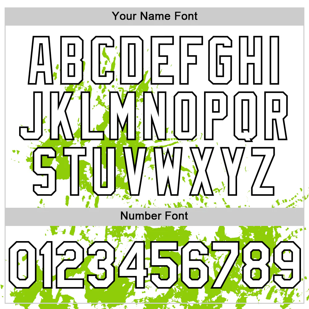 Custom White Black-Neon Green Splatter Authentic Baseball Jersey - Image 5