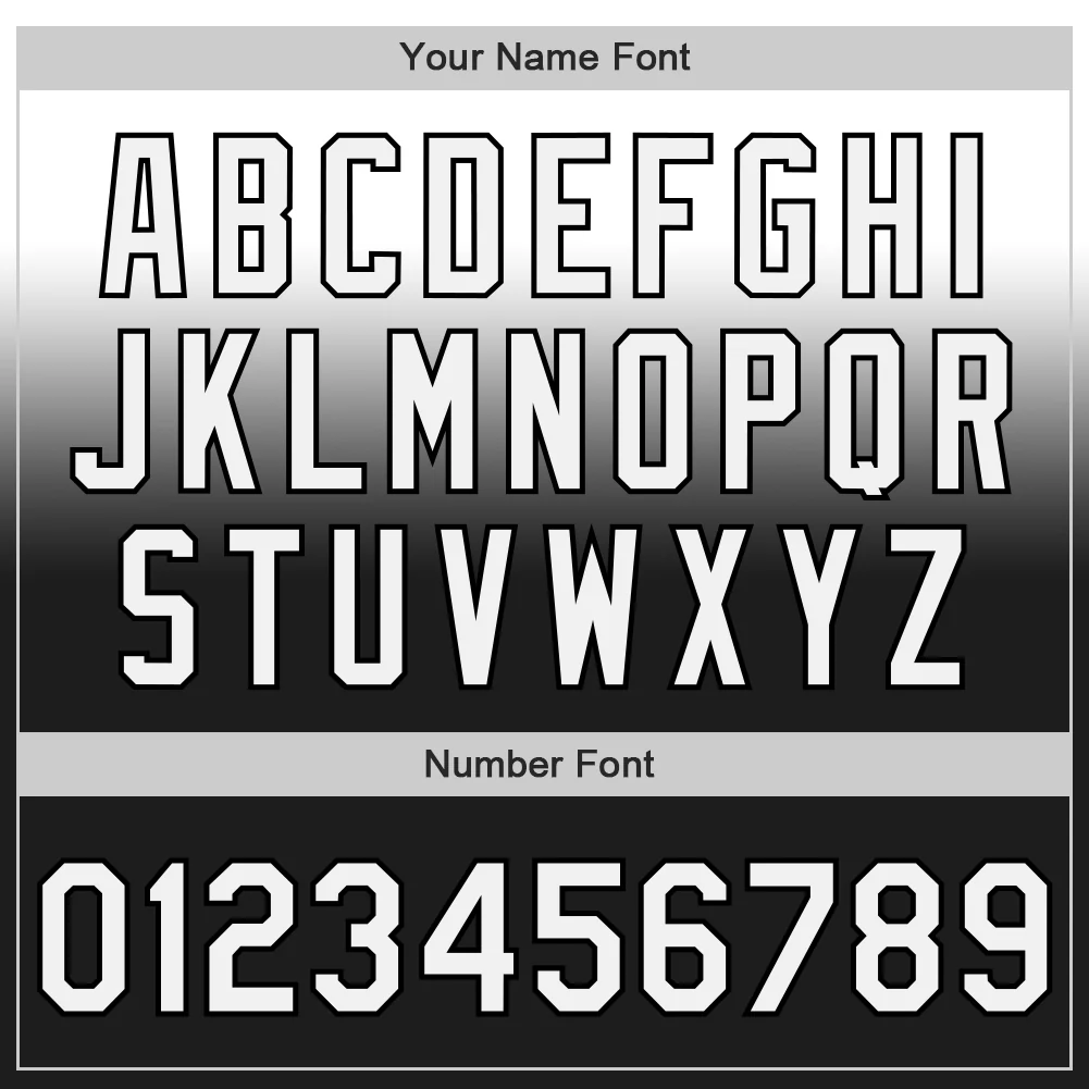 Custom White Black Authentic Fade Fashion Baseball Jersey - Image 5