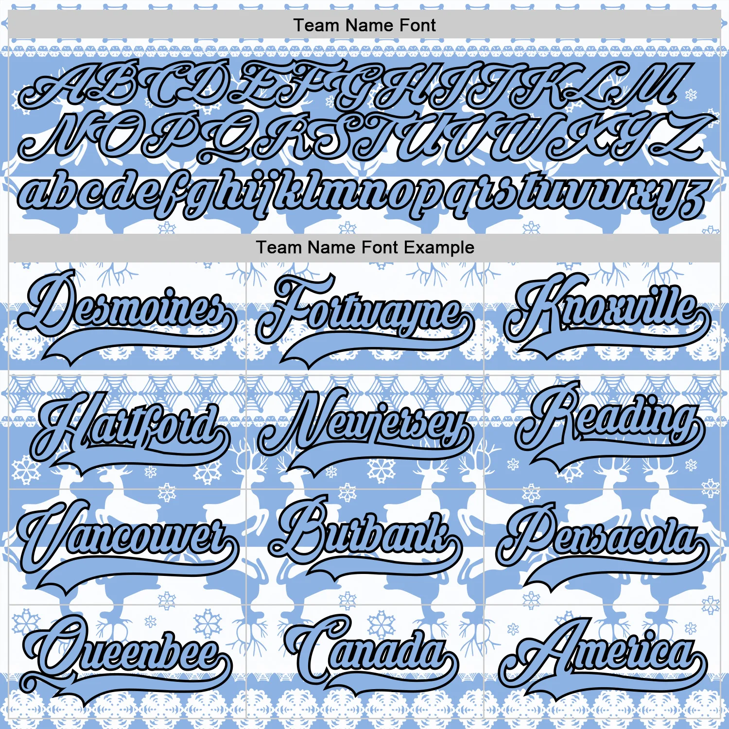 Custom White Light Blue-Black 3D Christmas Ugly Sweater Hockey Lace Neck Jersey - Image 4